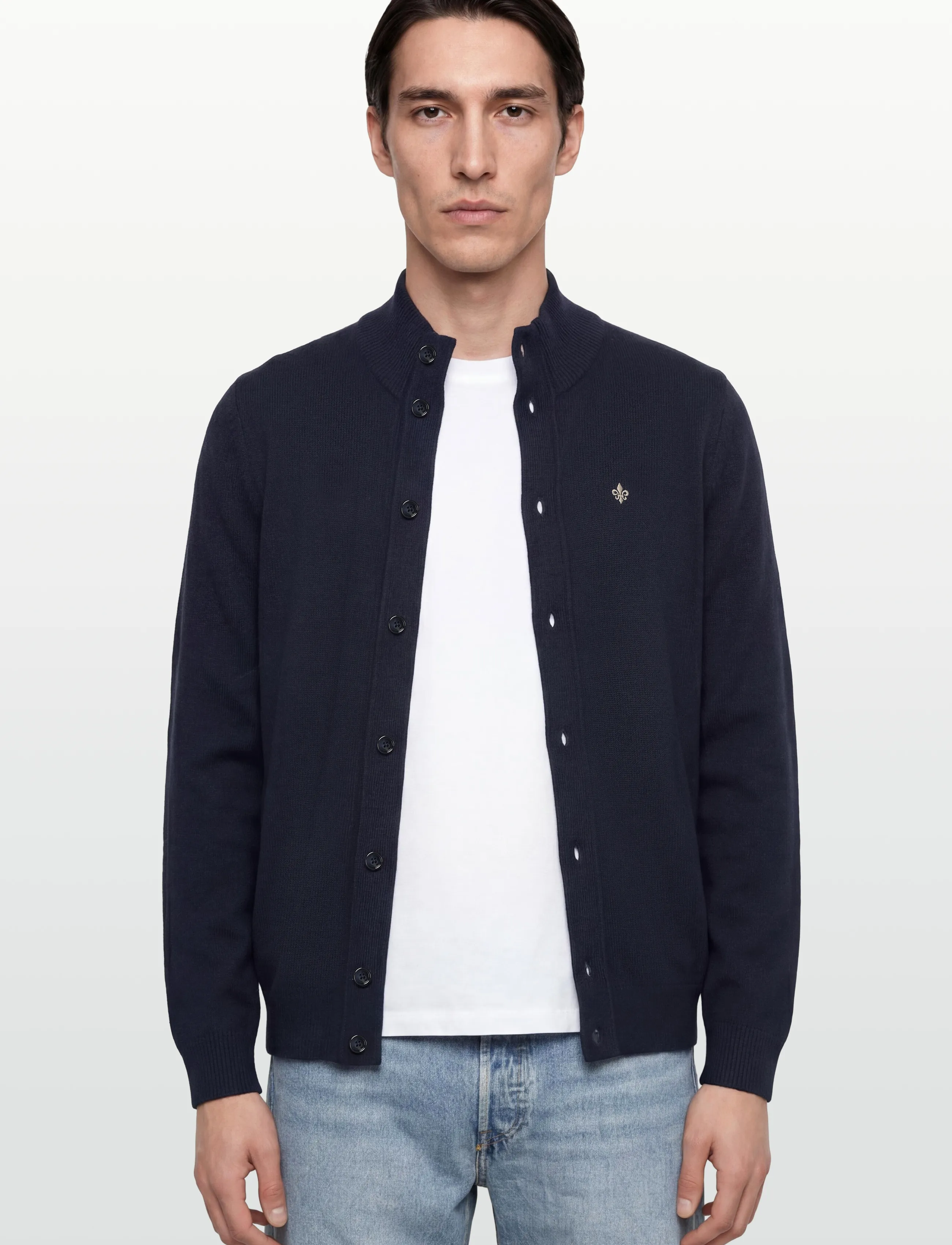 Morris - Hertford Button Cardigan - navy - 3