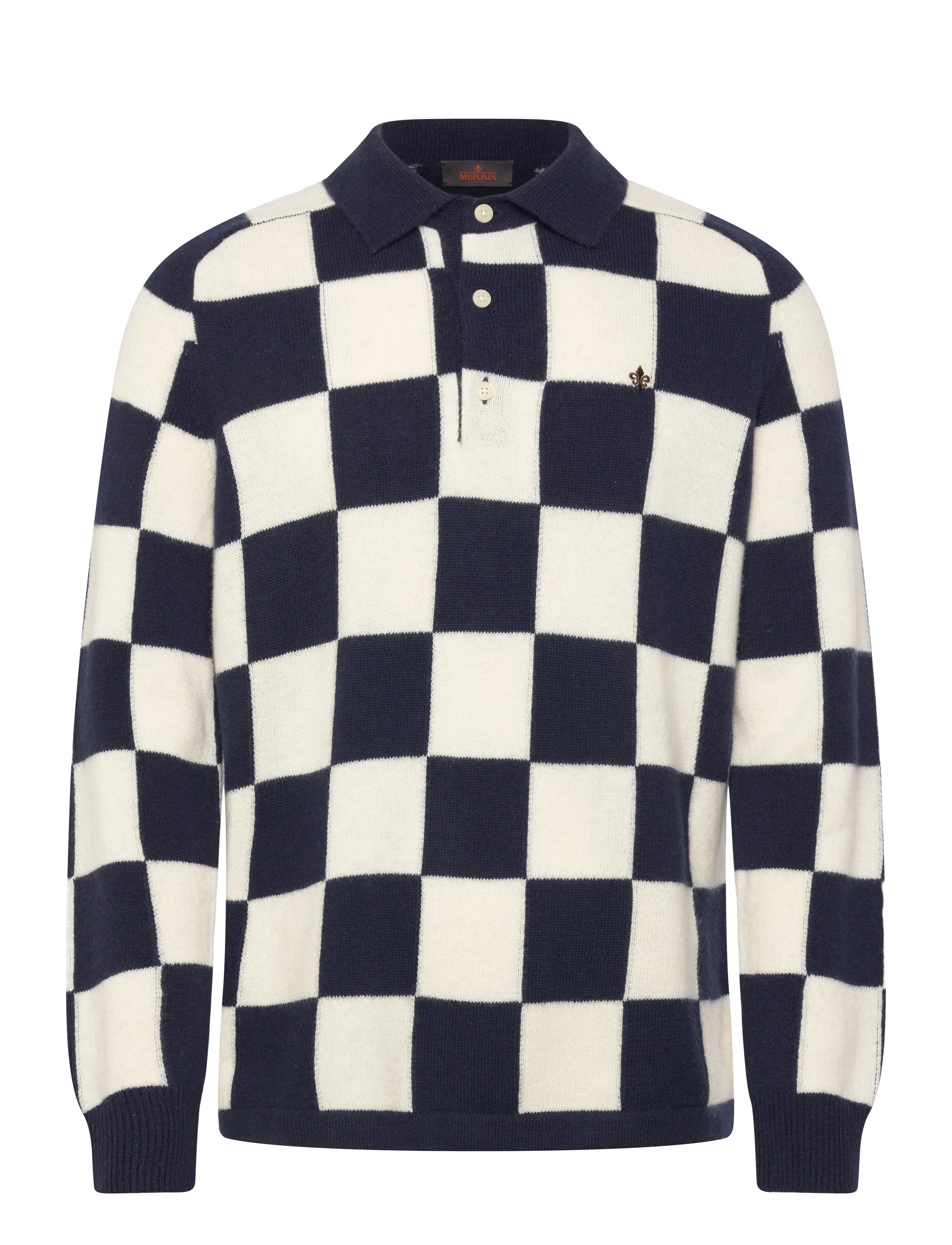 Morris Graham Knitted Rugger - Strickmode - NAVY / navy