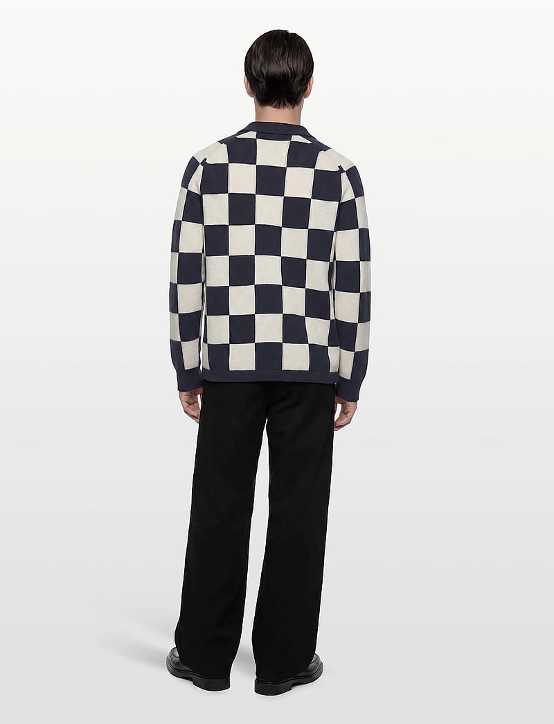 Morris - Graham Knitted Rugger - pikkade varrukatega kootud polosärgid - navy - 4
