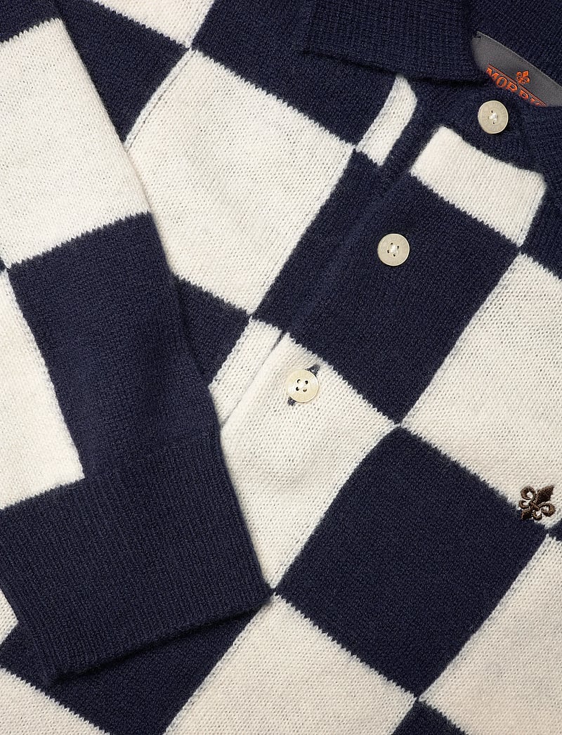 Morris - Graham Knitted Rugger - pikkade varrukatega kootud polosärgid - navy - 2