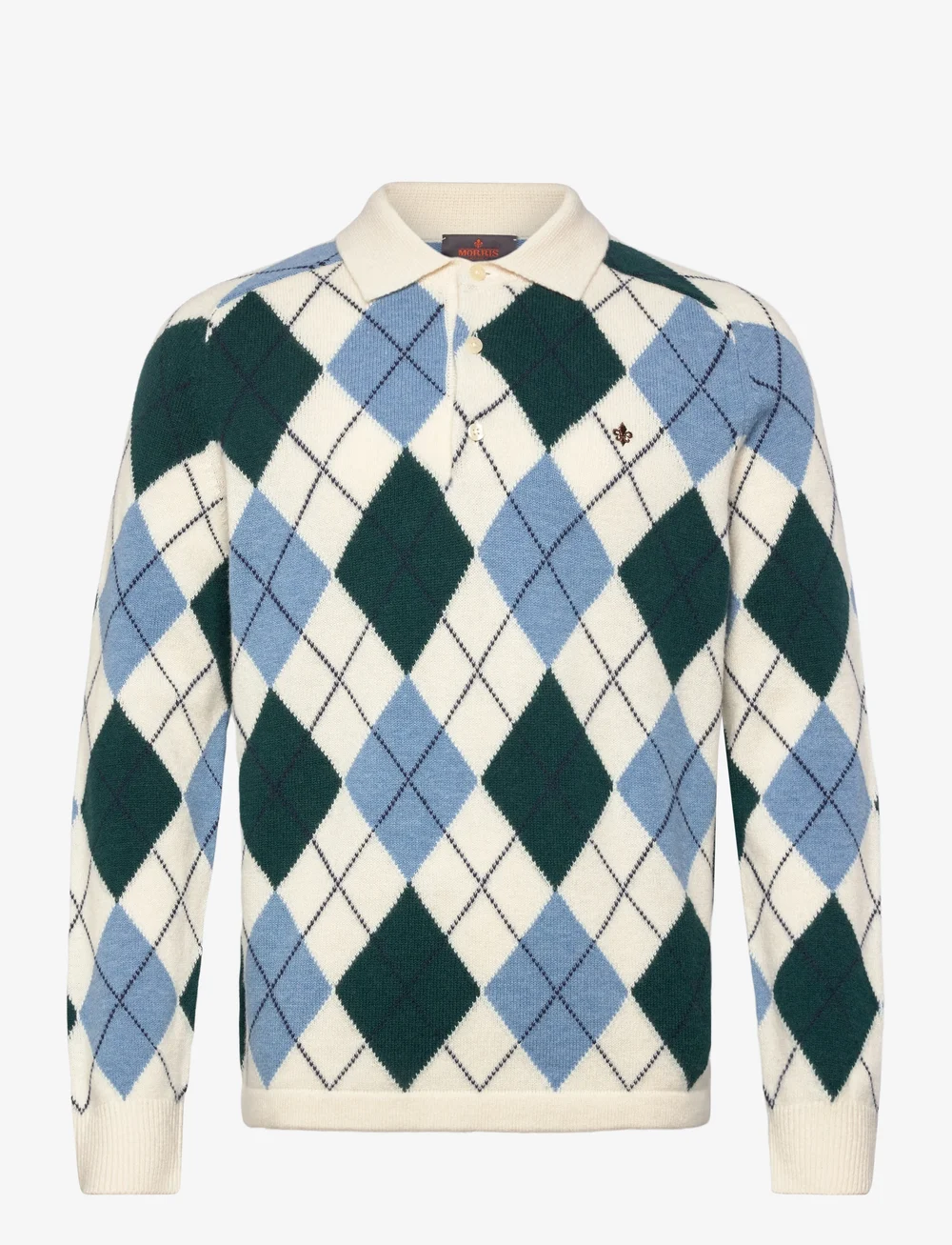 Morris - Graham Knitted Rugger - kootud polosärgid - off white - 1