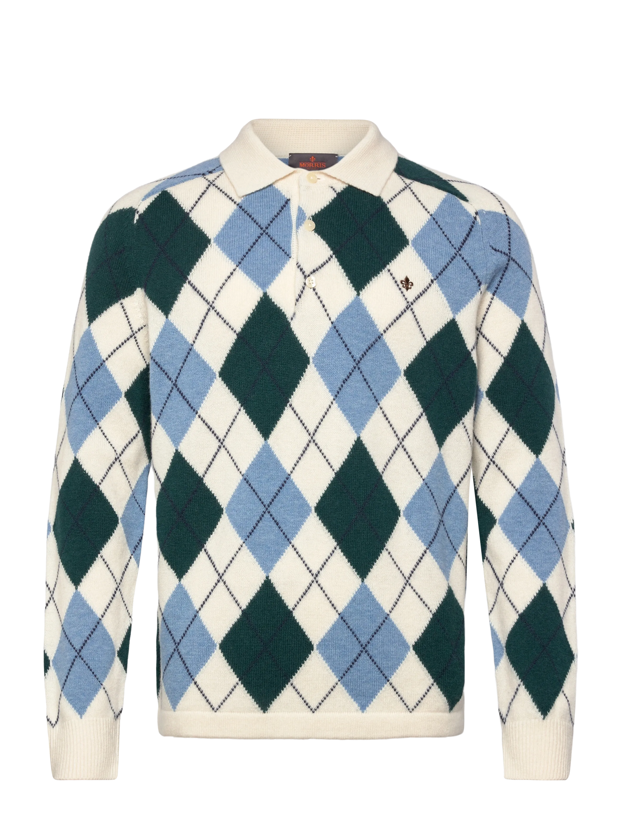 Morris Graham Knitted Rugger - Morris Stockholm - OFF WHITE / multi