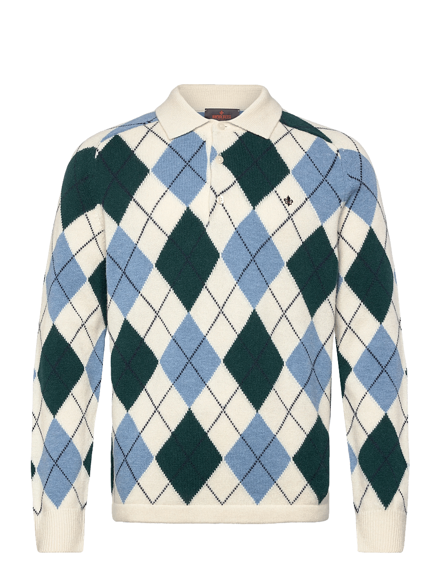 Morris - Graham Knitted Rugger - geweven polo's met lange mouwen - off white - 1