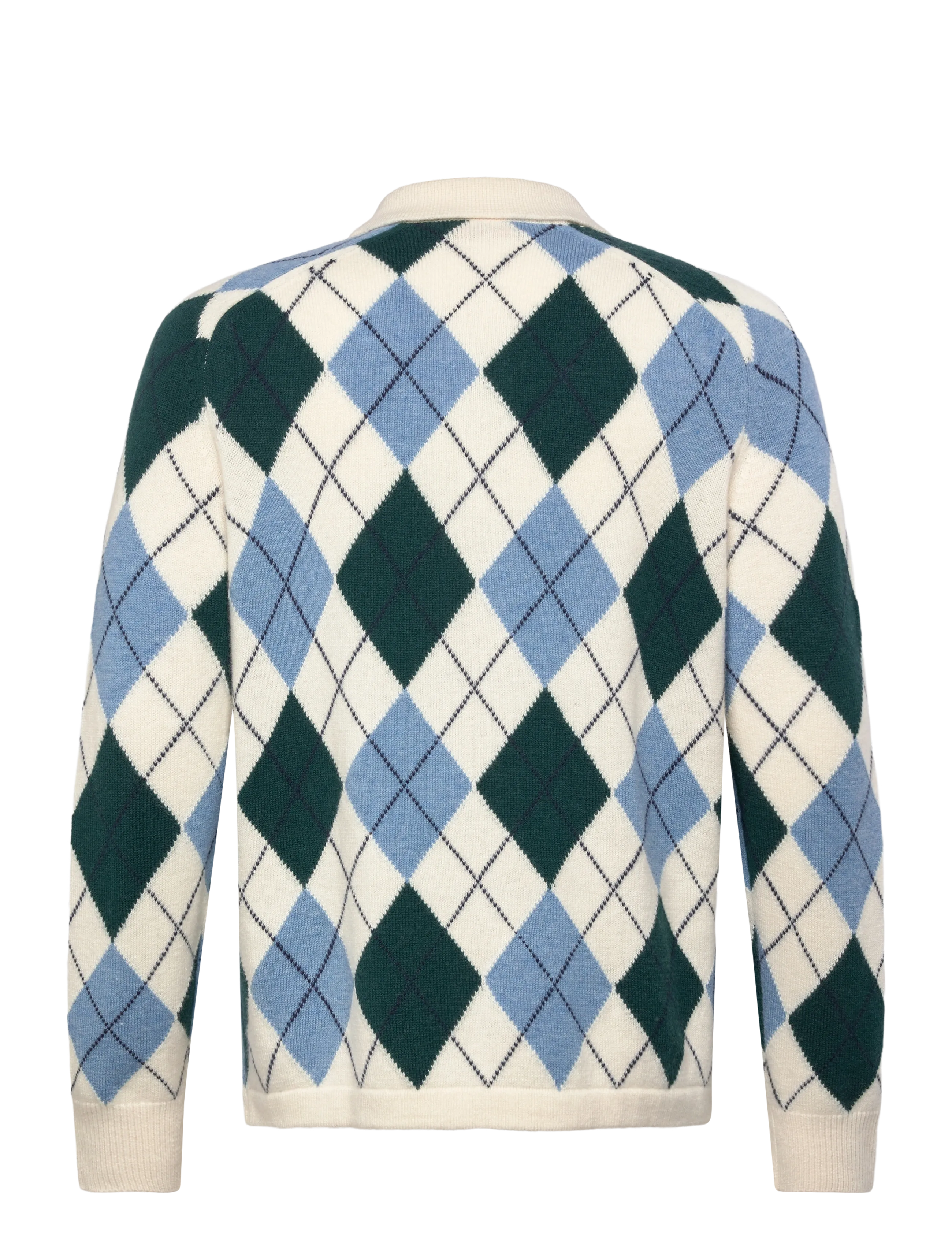 Morris - Graham Knitted Rugger - langermede, strikkede pologensere - off white - 2