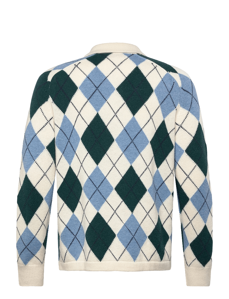Morris - Graham Knitted Rugger - geweven polo's met lange mouwen - off white - 2