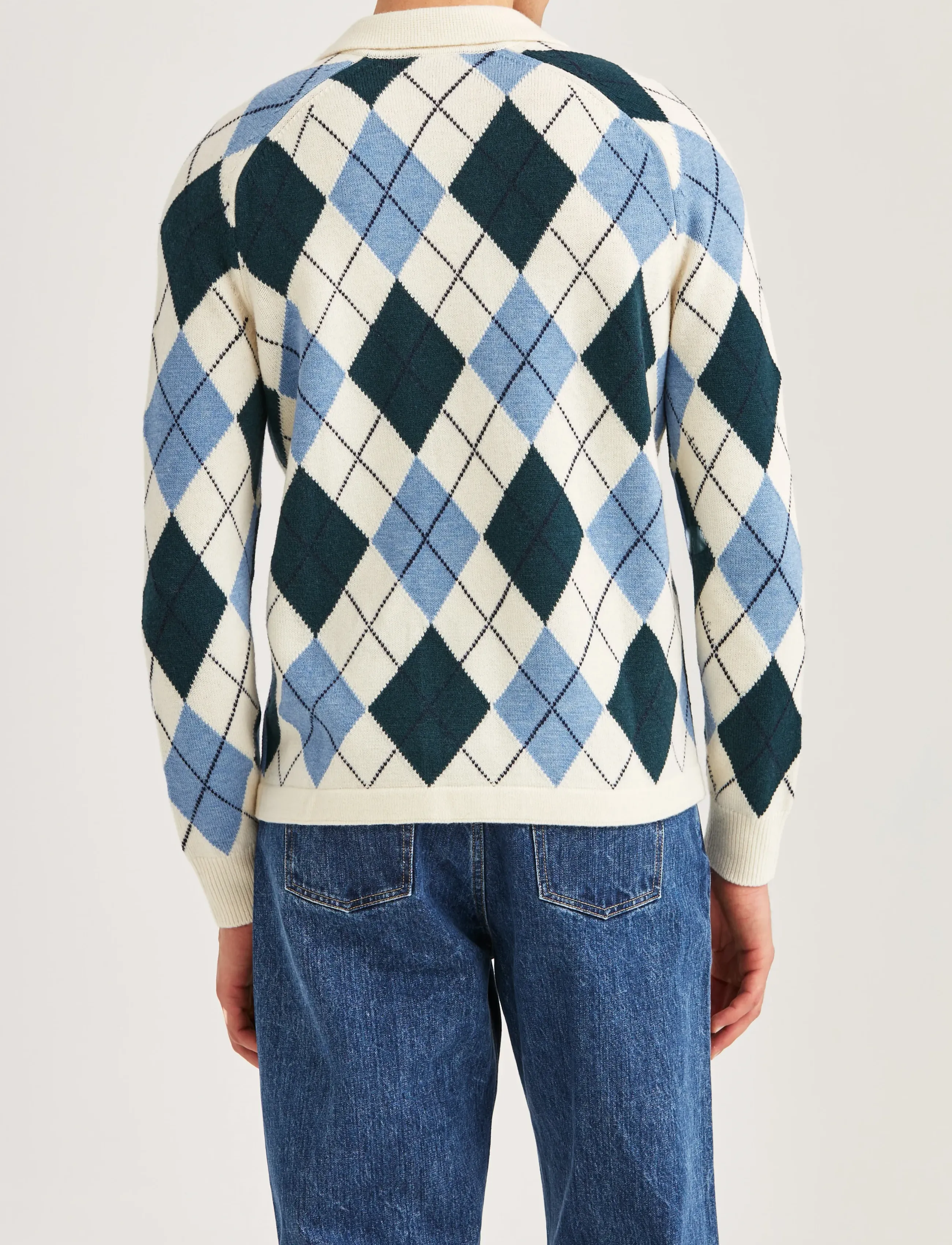Morris - Graham Knitted Rugger - langermede, strikkede pologensere - off white - 4