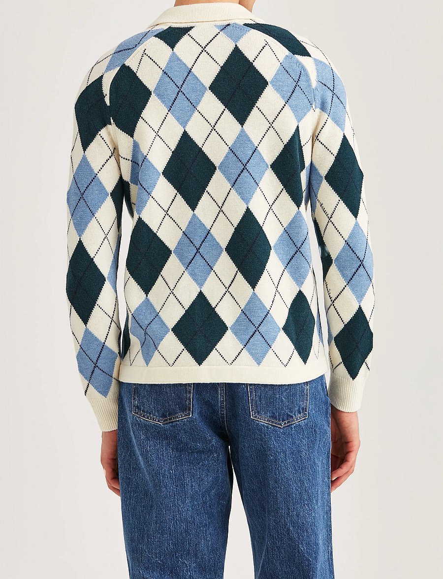 Morris - Graham Knitted Rugger - geweven polo's met lange mouwen - off white - 4