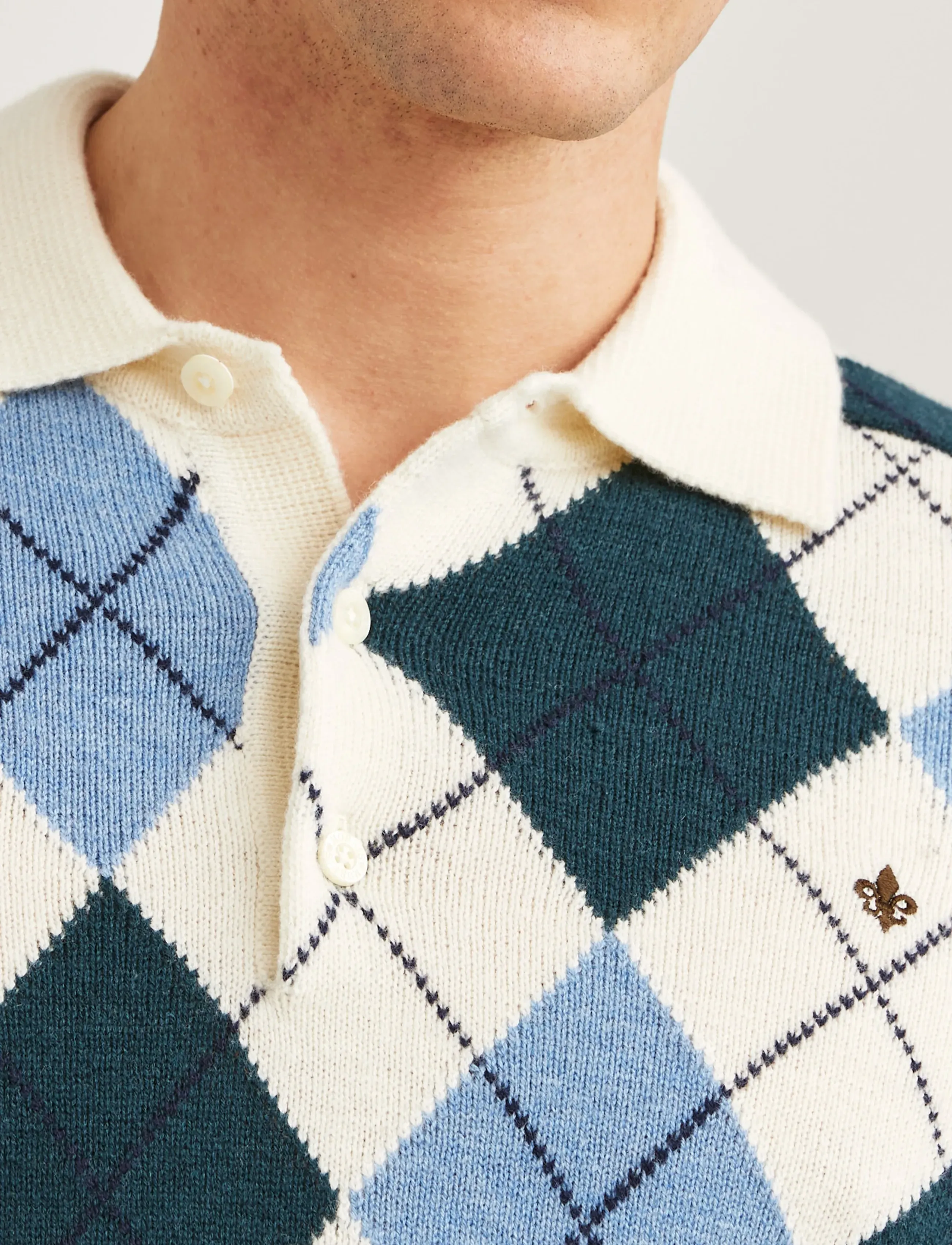 Morris - Graham Knitted Rugger - langermede, strikkede pologensere - off white - 5