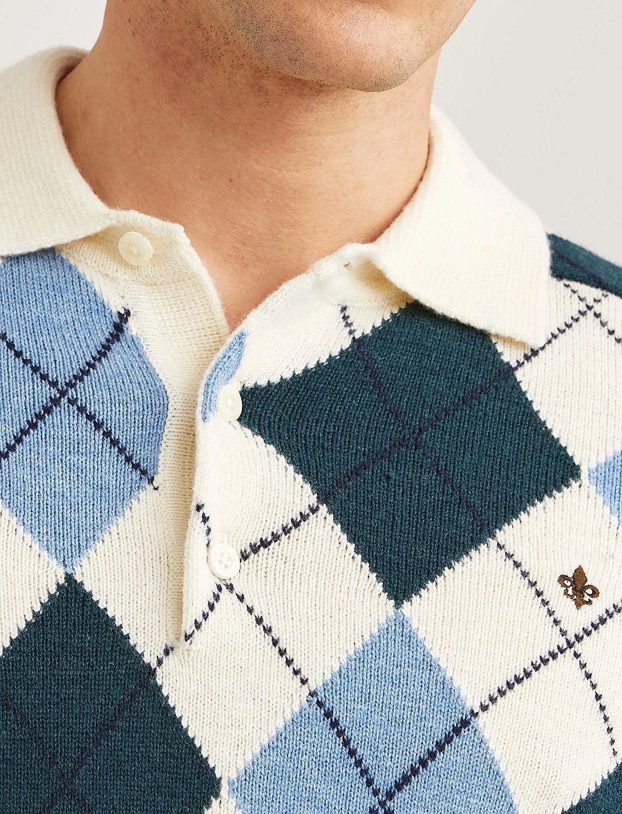 Morris - Graham Knitted Rugger - geweven polo's met lange mouwen - off white - 5