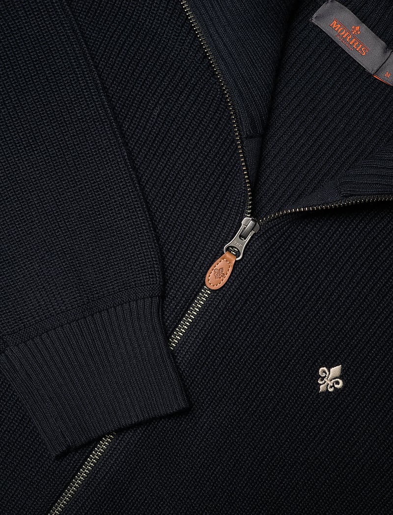 Morris - Bernard Zip Cardigan - full zip tröjor - blue - 2