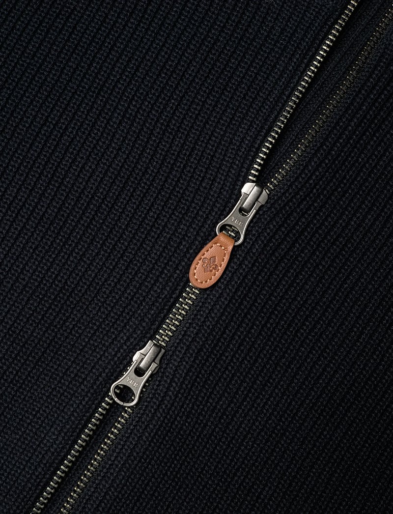 Morris - Bernard Zip Cardigan - full zip tröjor - blue - 3