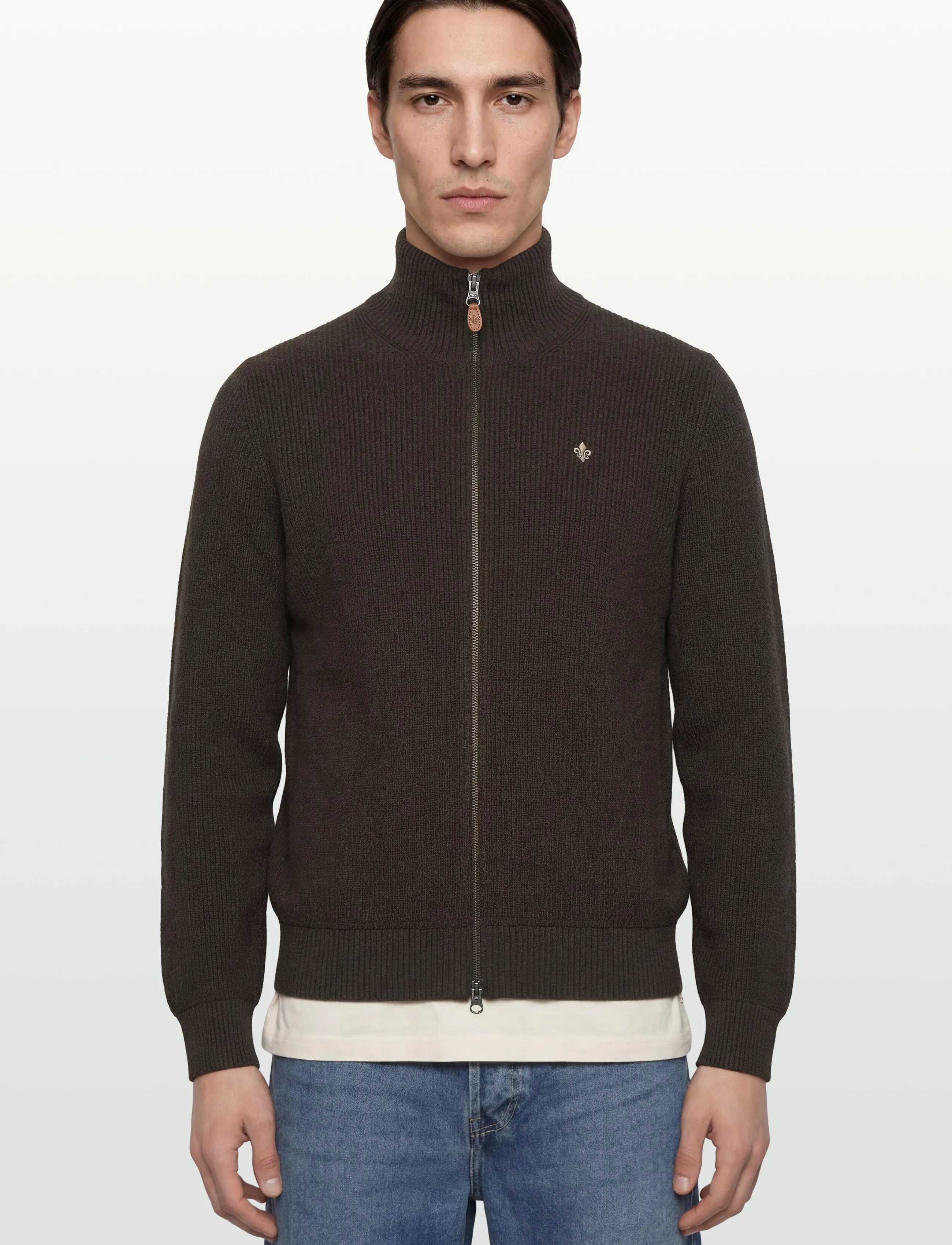 Morris - Bernard Zip Cardigan - brown - 3