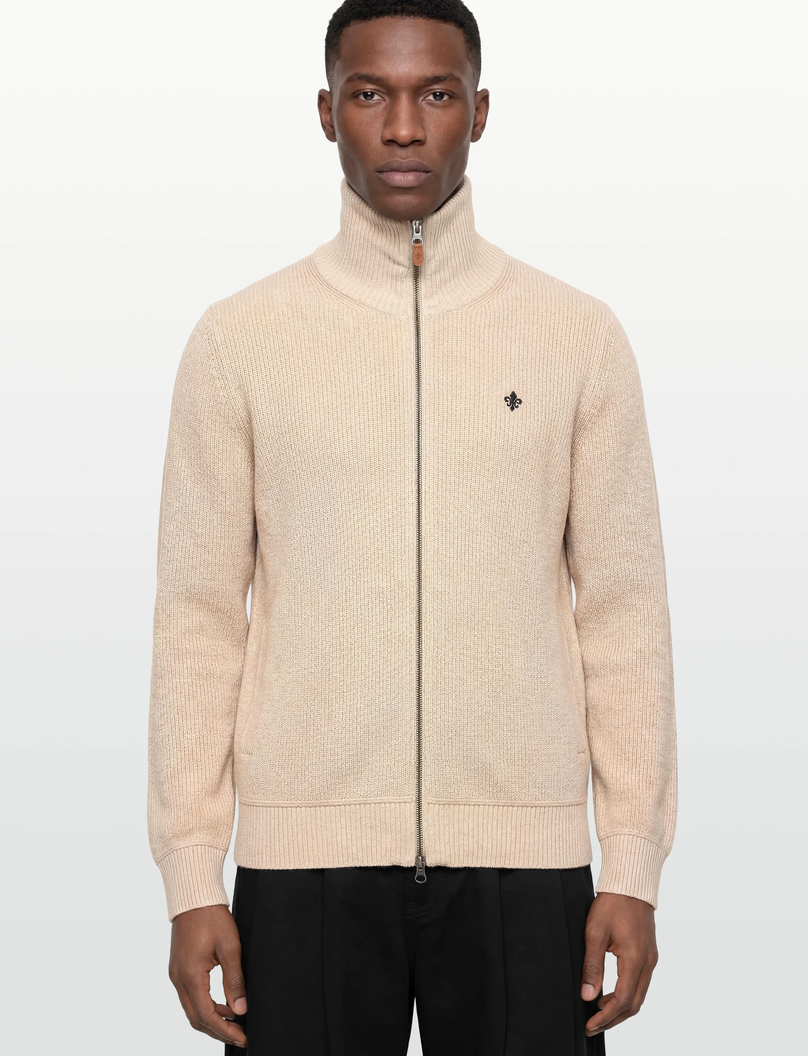 Morris - Bernard Zip Cardigan - khaki - 3