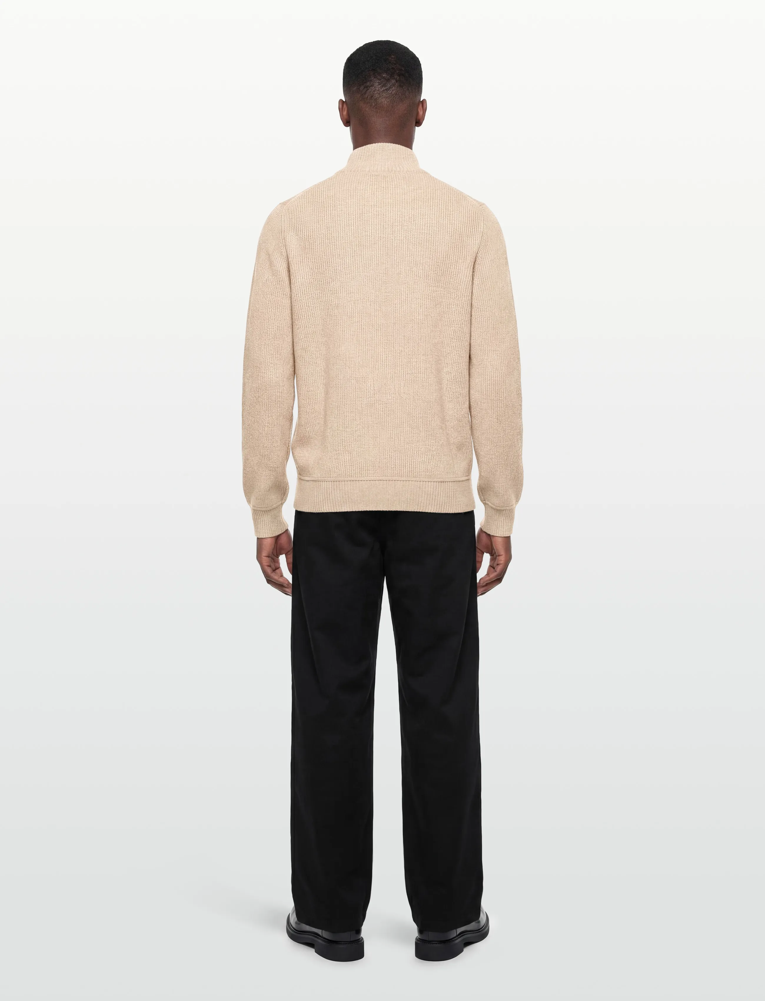 Morris - Bernard Zip Cardigan - khaki - 4