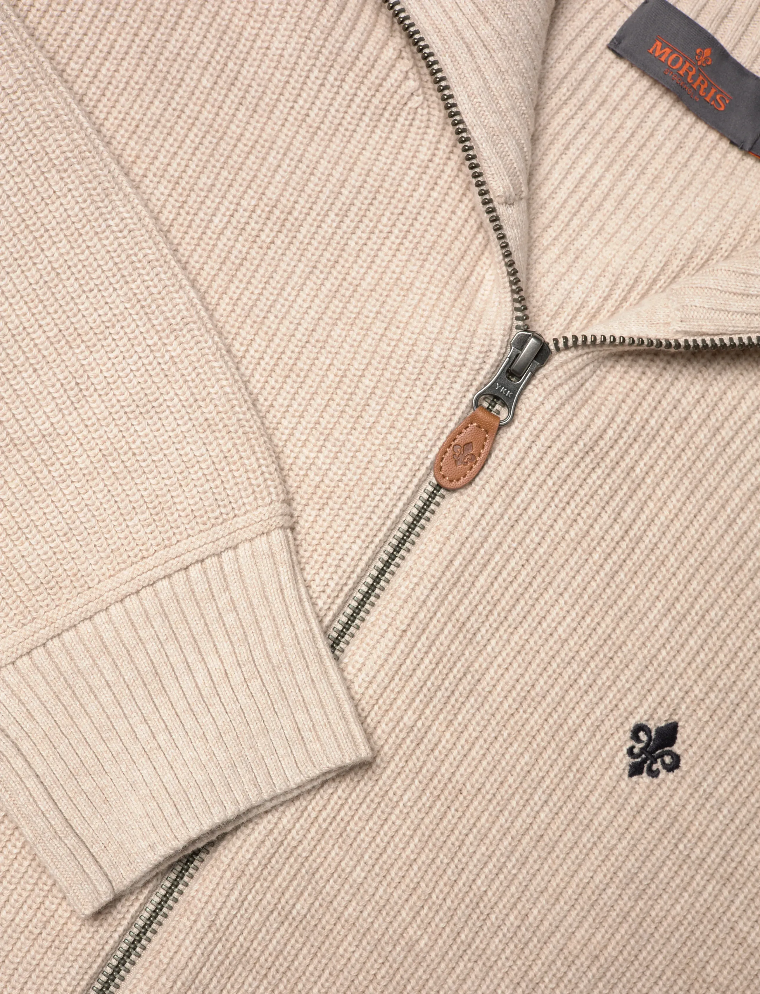Morris - Bernard Zip Cardigan - khaki - 5