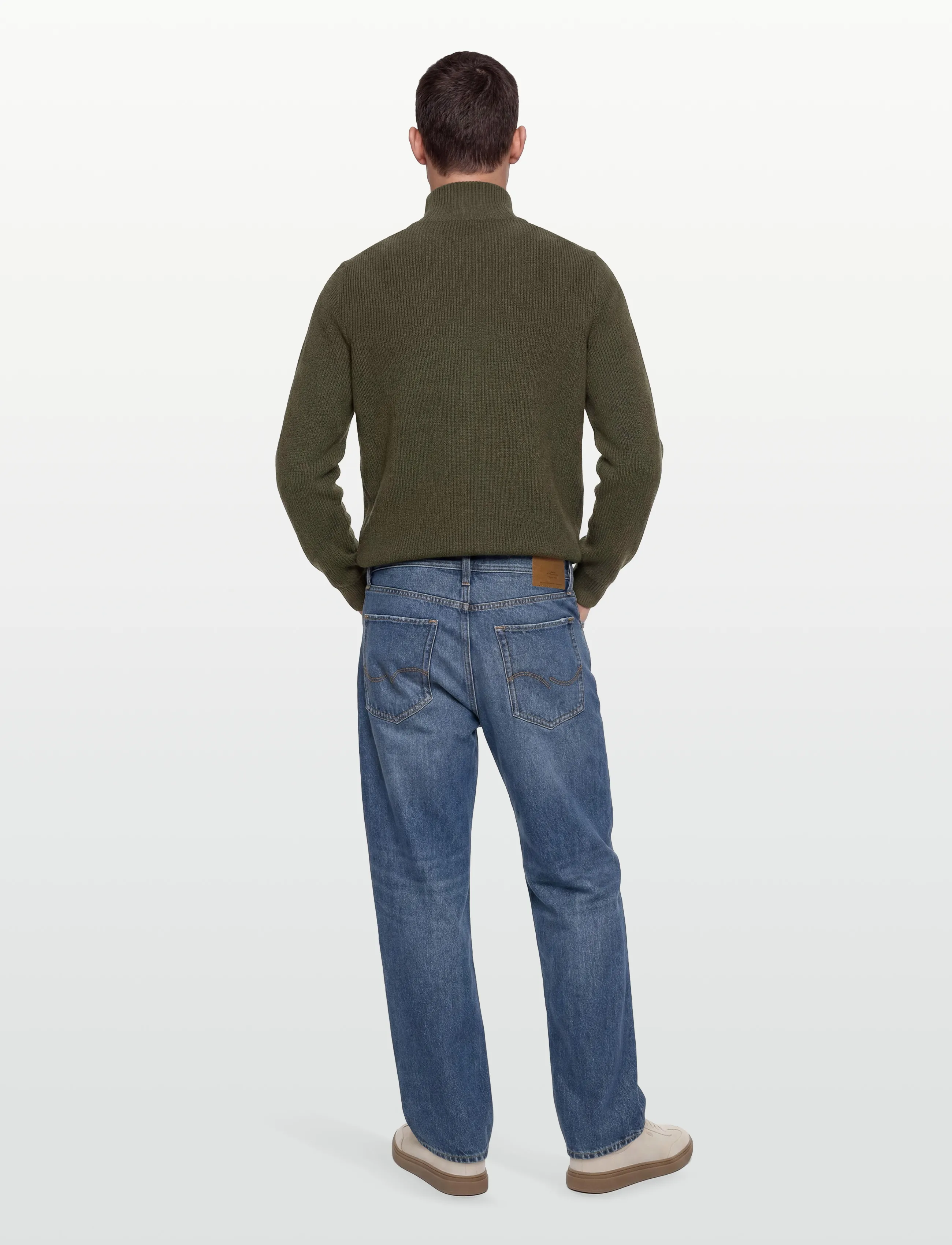 Morris - Bernard Zip Cardigan - olive - 4