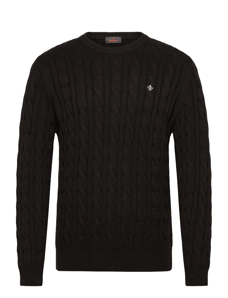 Morris - Nathan Cable Oneck - rundhalsad - brown - 0