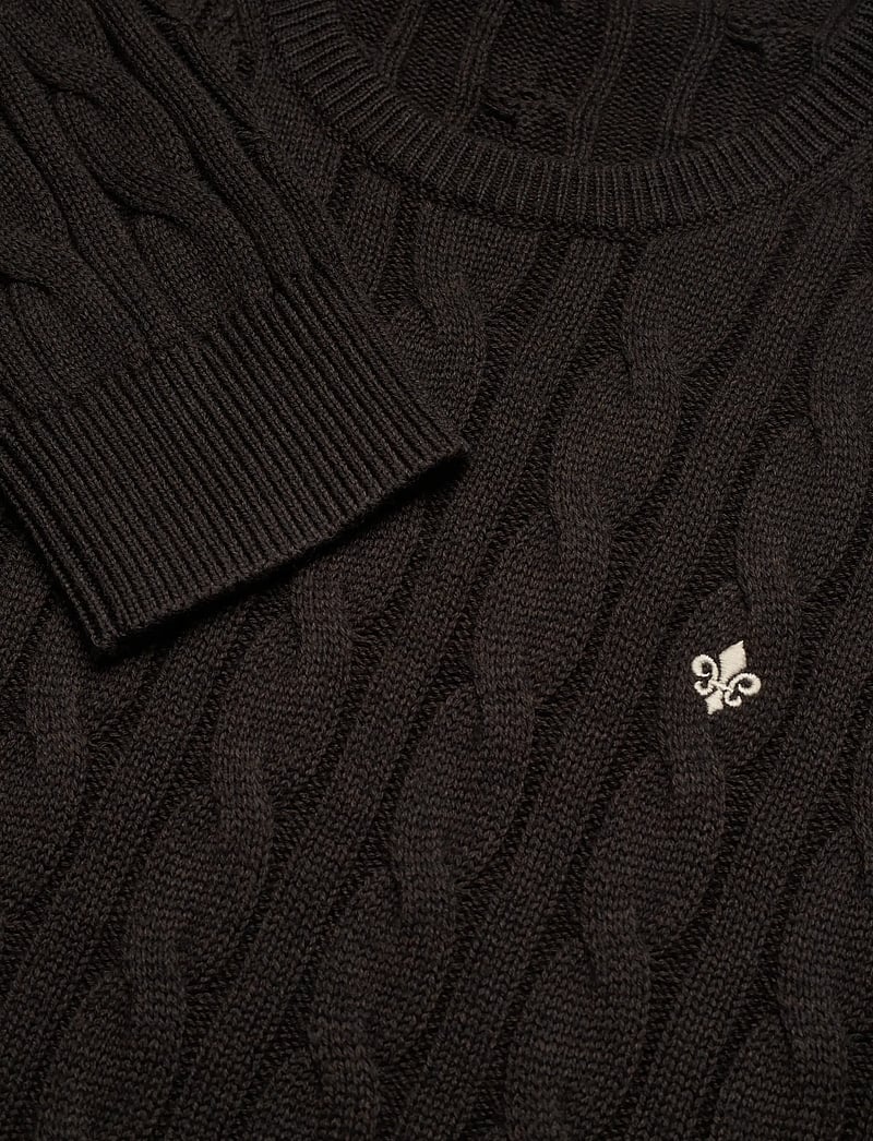 Morris - Nathan Cable Oneck - rundhalsad - brown - 2