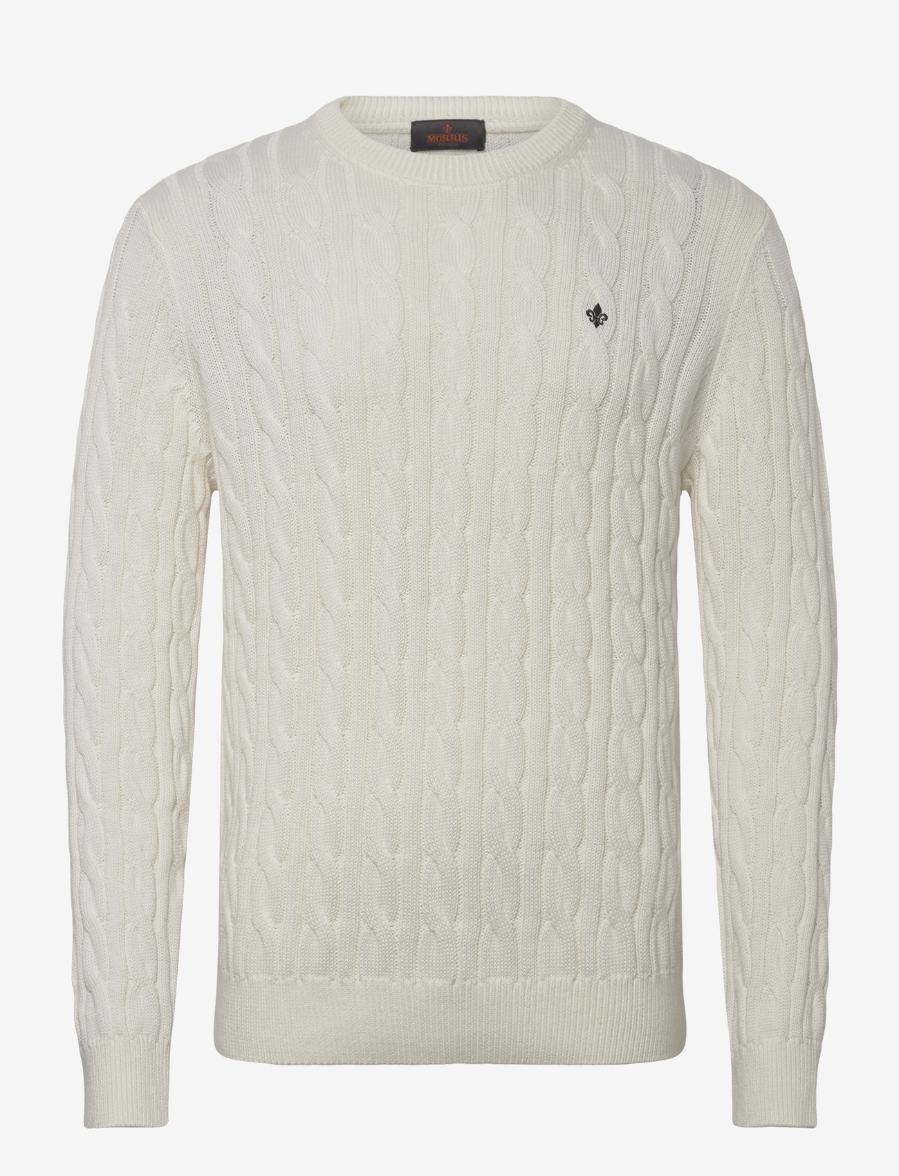 Morris - Nathan Cable Oneck - rund hals - off white - 0
