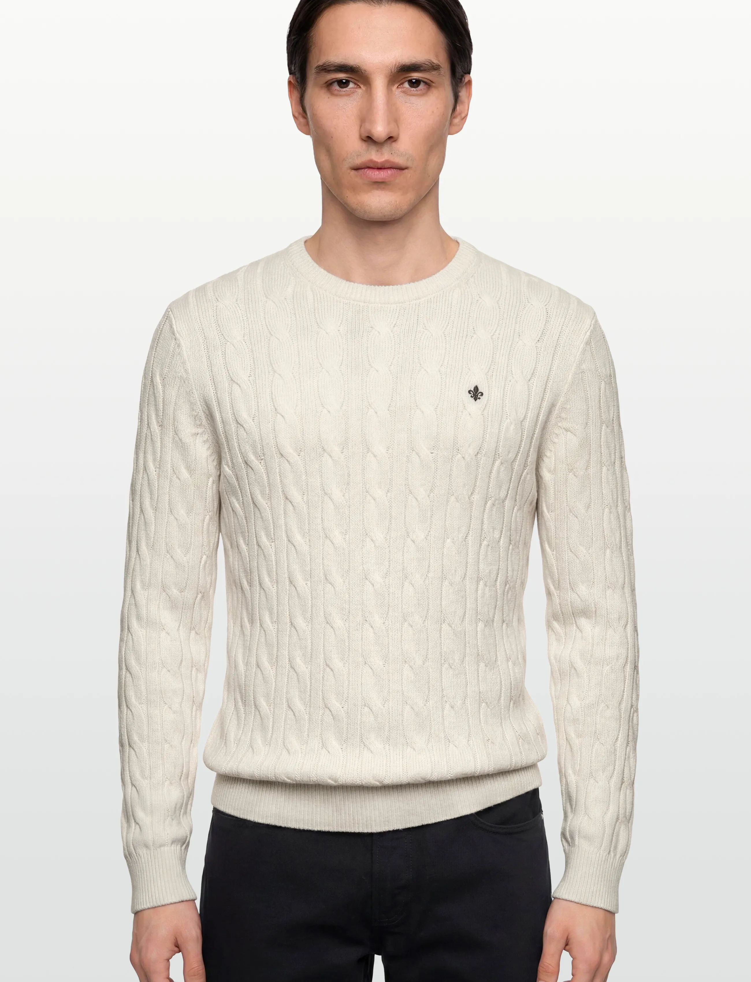 Morris - Nathan Cable Oneck - Ümmarguse kaelusega kudumid - off white - 3
