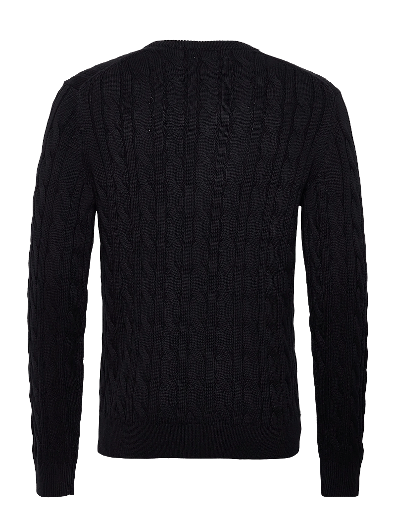 Morris - Nathan Cable Oneck - rundhalsad - old blue - 1