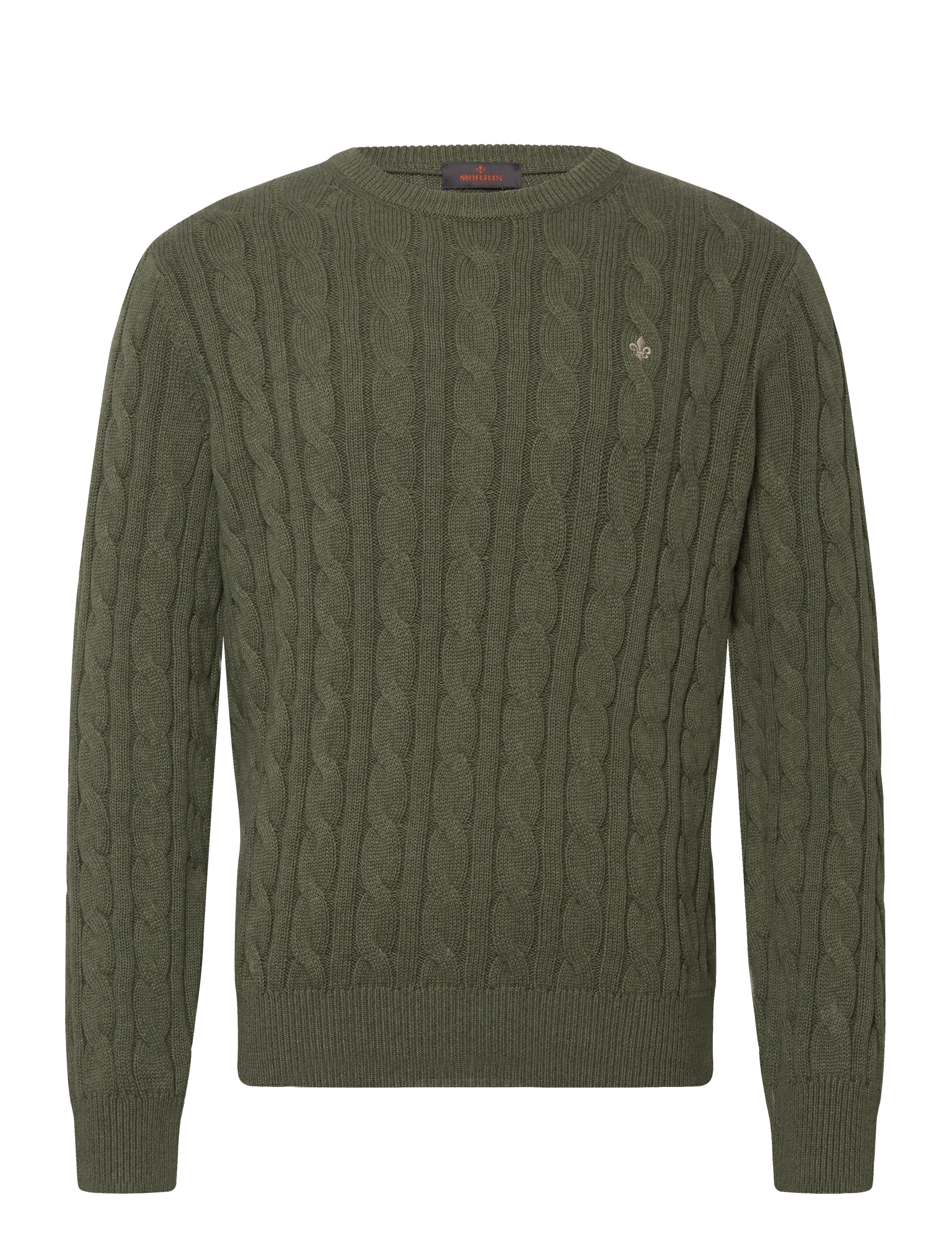 Morris Nathan Cable Oneck - Morris Stockholm - OLIVE / khaki/green