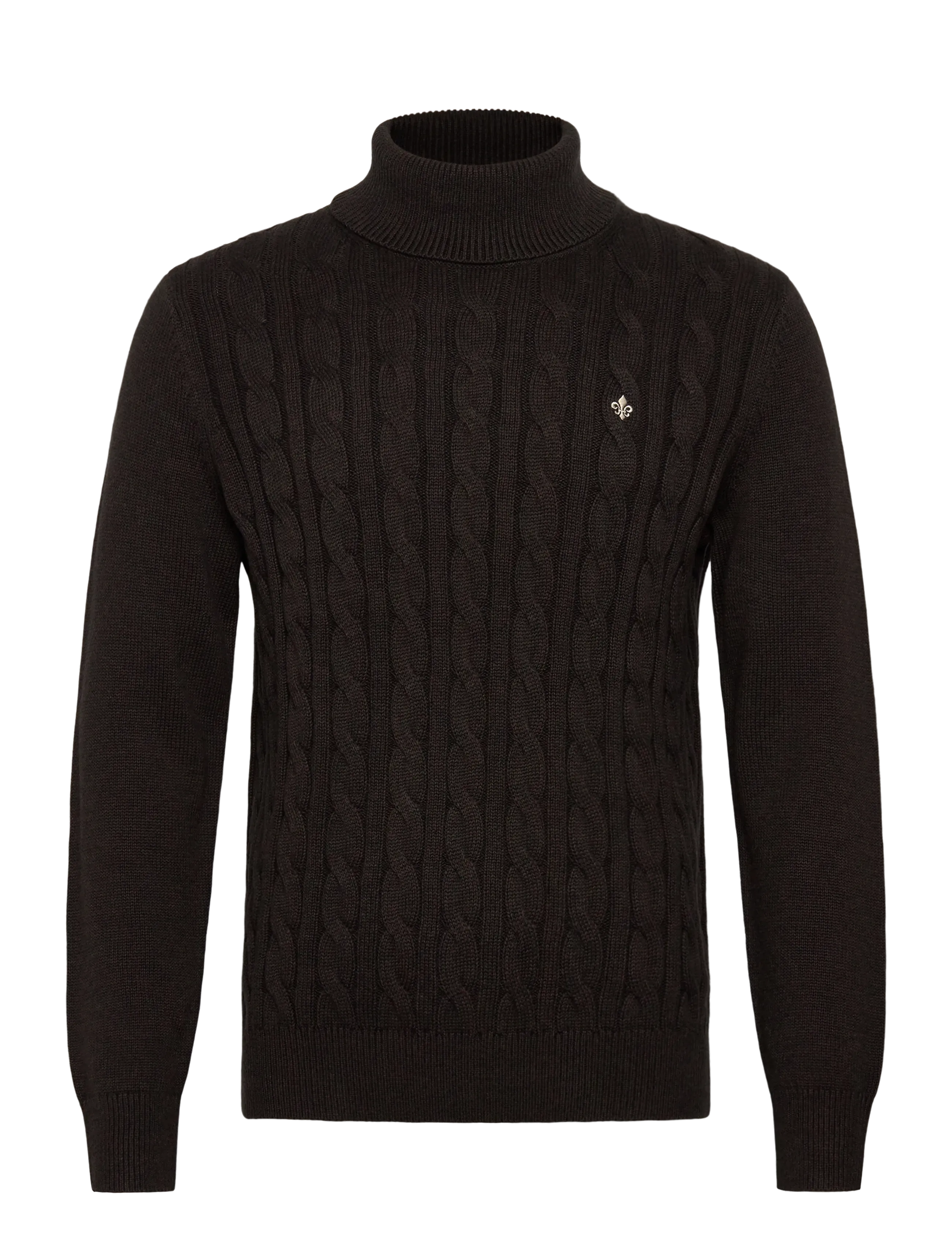 MORRIS Nathan Cable Roller Neck Braun - L - Herren