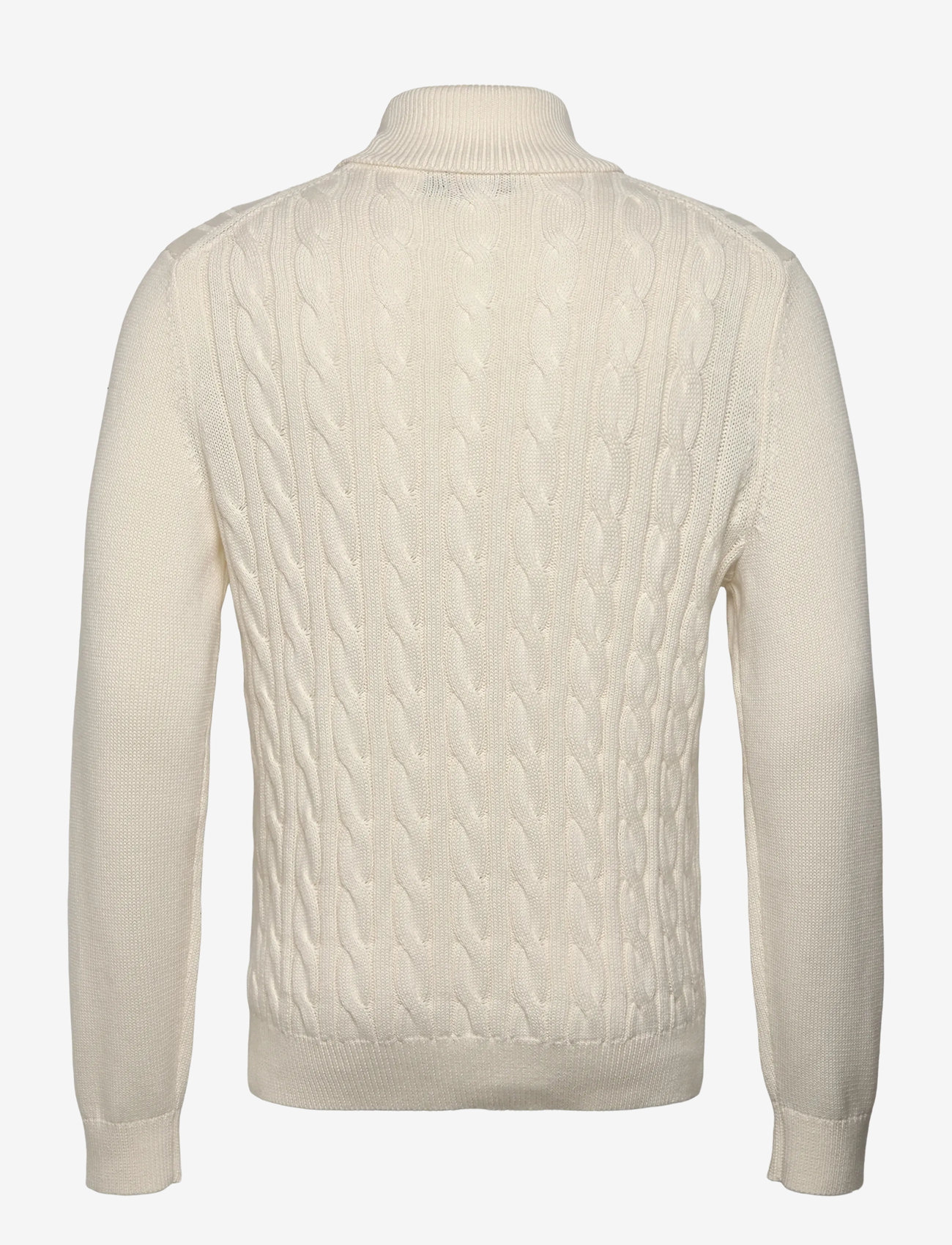 Morris - Nathan Cable Roller Neck - höstkläder - off white - 1