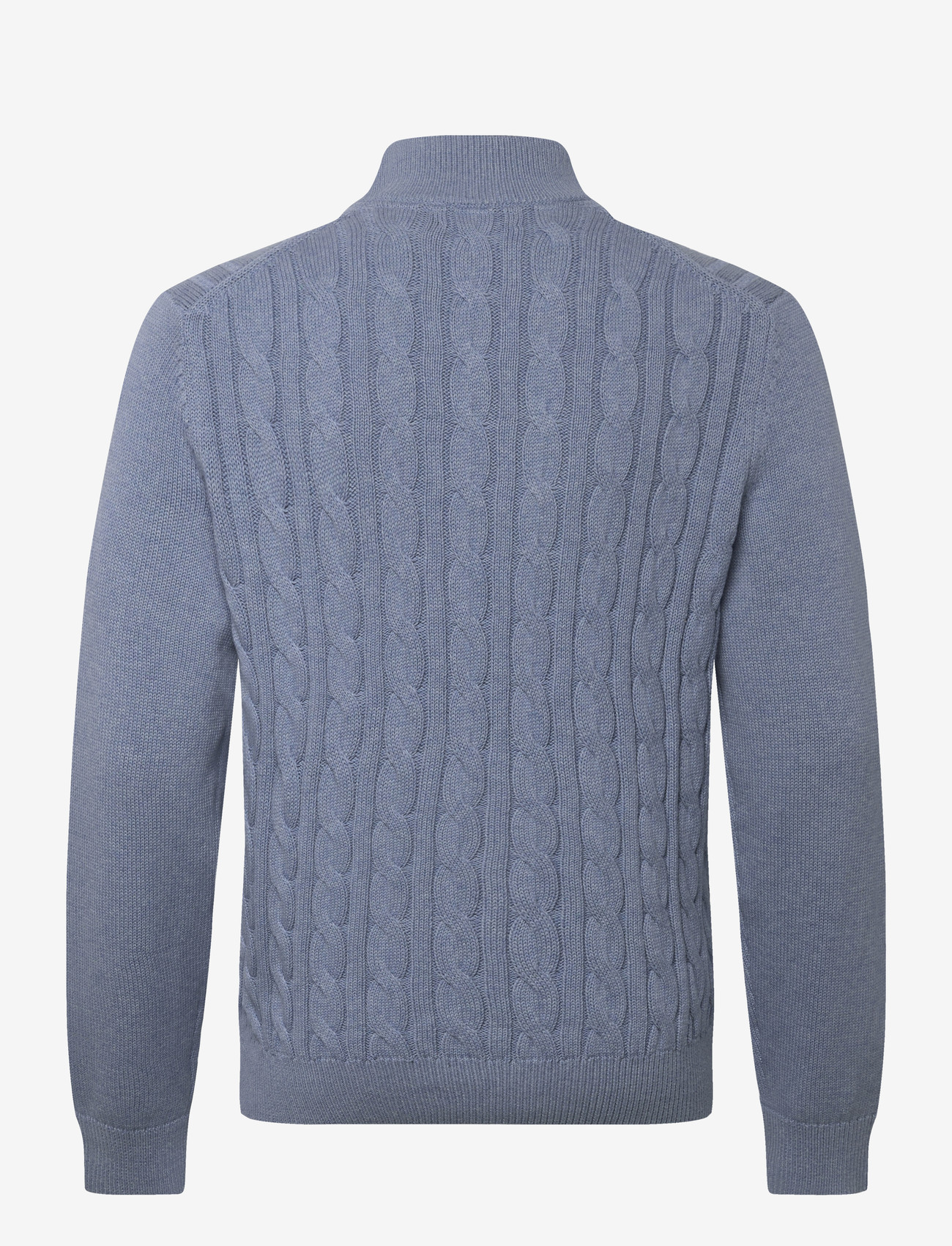 Morris - Nathan Cable Half Zip - halfzip strik - light blue - 1