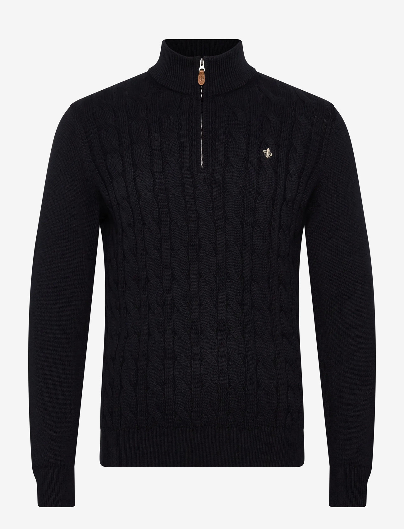 Morris - Nathan Cable Half Zip - miesten - old blue - 0