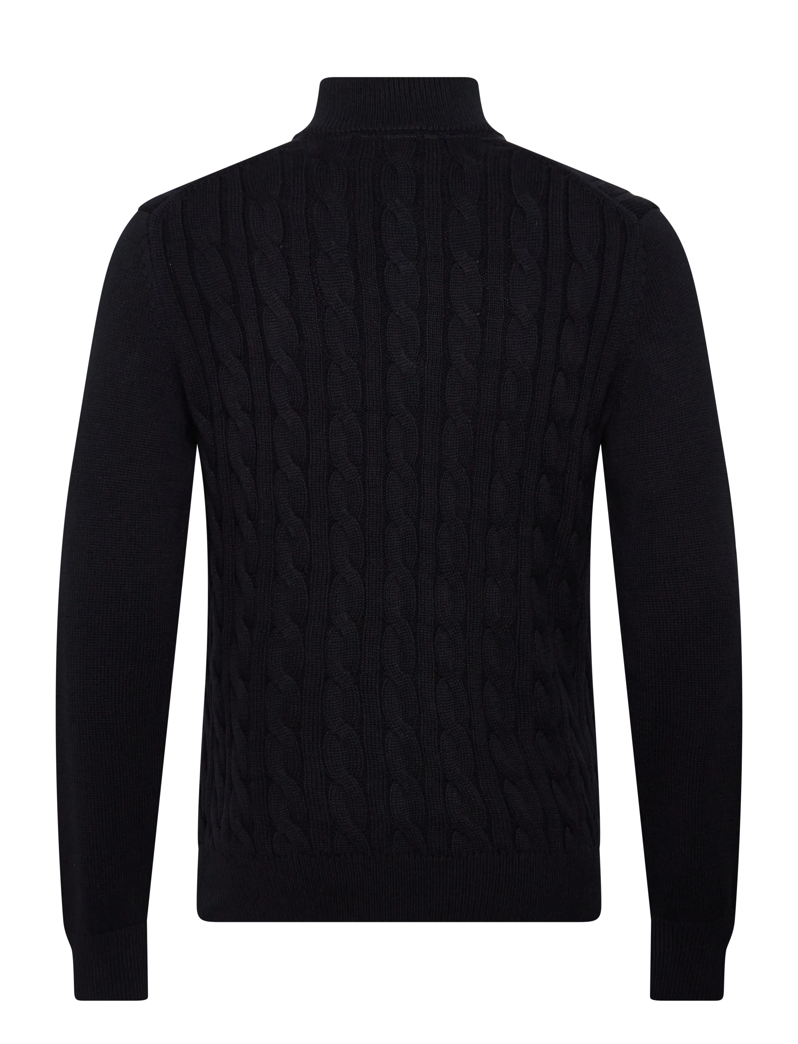 Morris - Nathan Cable Half Zip - tõmblukk-kaelusega džemprid - old blue - 1