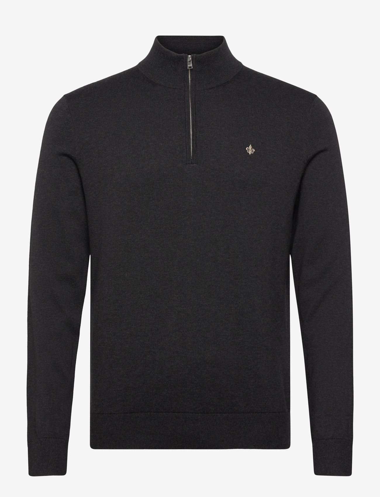 Morris - Brian Half Zip - höstkläder - grey - 0