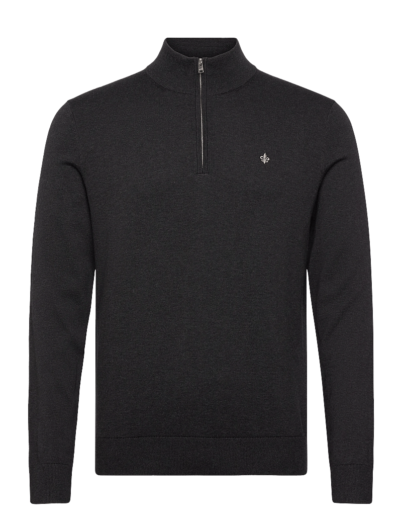 Morris - Brian Half Zip - pullover mit halbem reißverschluss - grey - 0