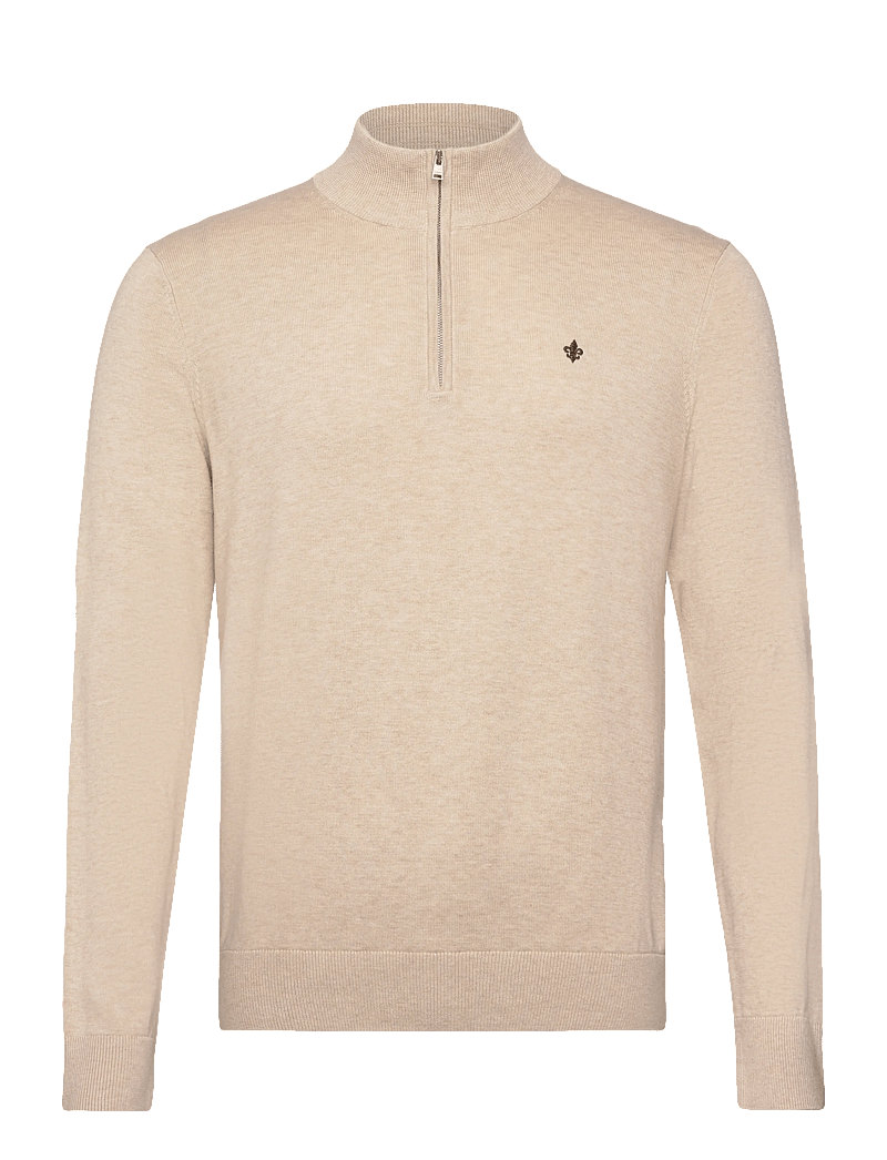 Morris - Brian Half Zip - pullover mit halbem reißverschluss - khaki - 0