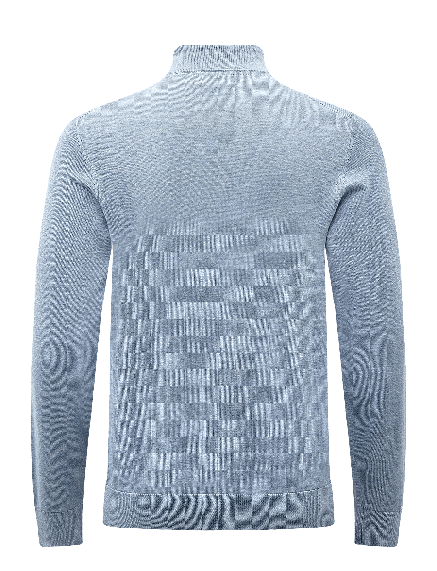 Morris - Brian Half Zip - poolpika lukuga džemprid - light blue - 1