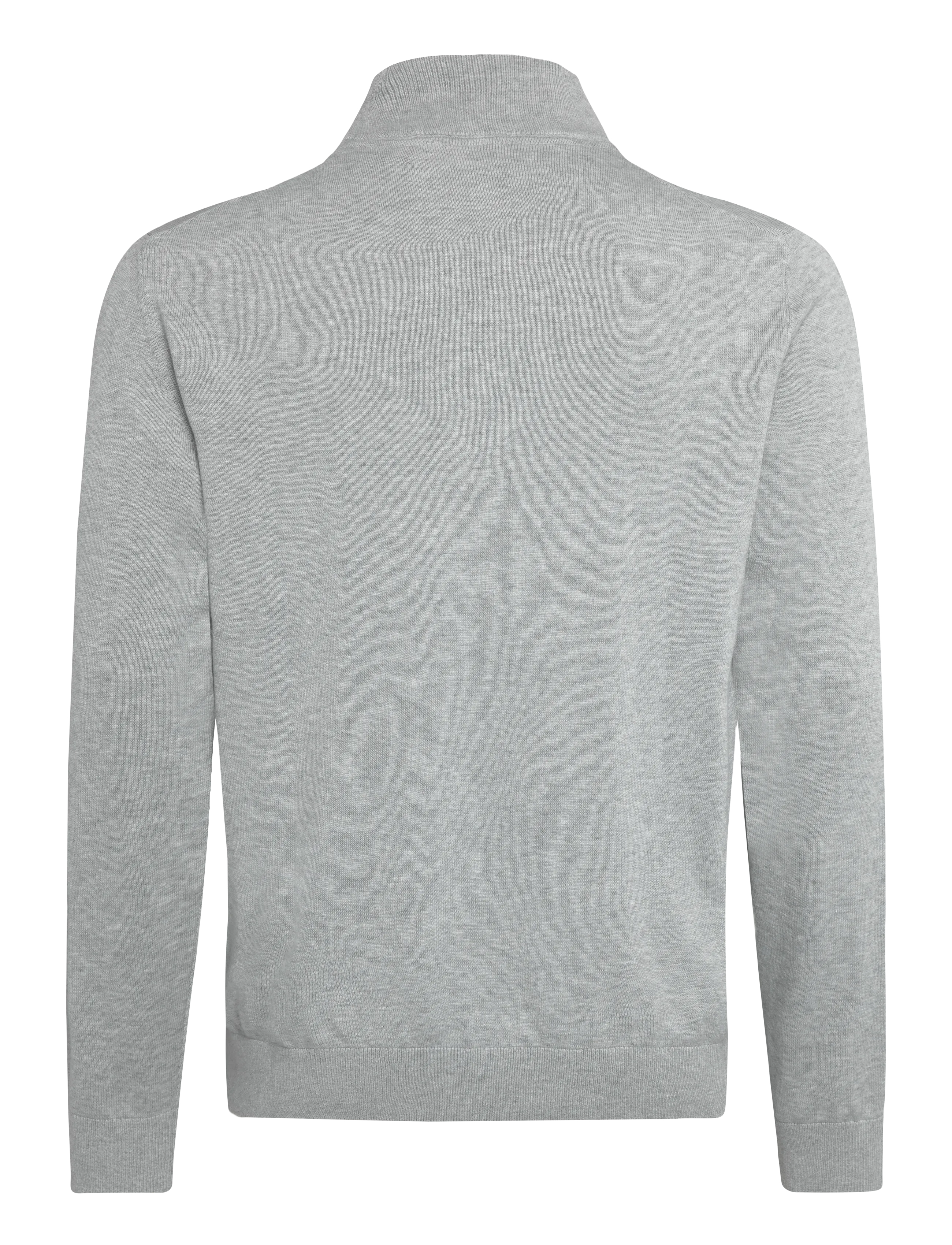 Morris - Brian Half Zip - poolpika lukuga džemprid - light grey - 1