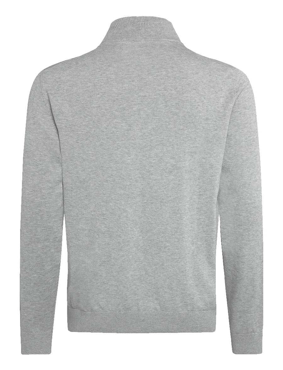 Morris - Brian Half Zip - poolpika lukuga džemprid - light grey - 1