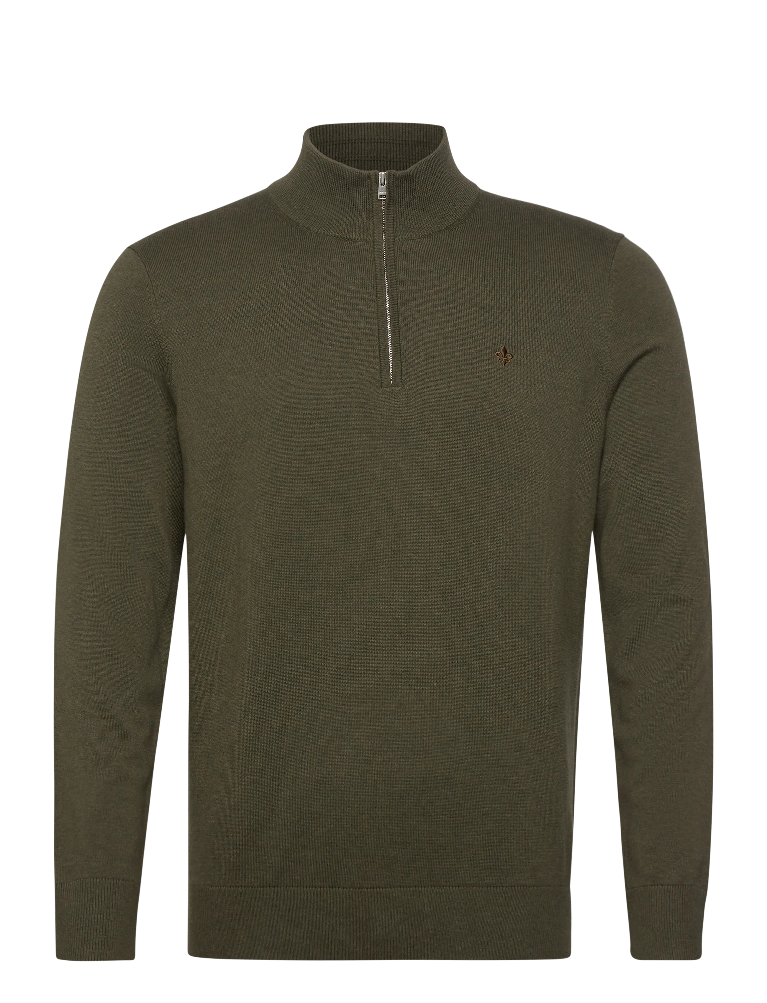 Morris Brian Half Zip - Halfzip strik - OLIVE / green