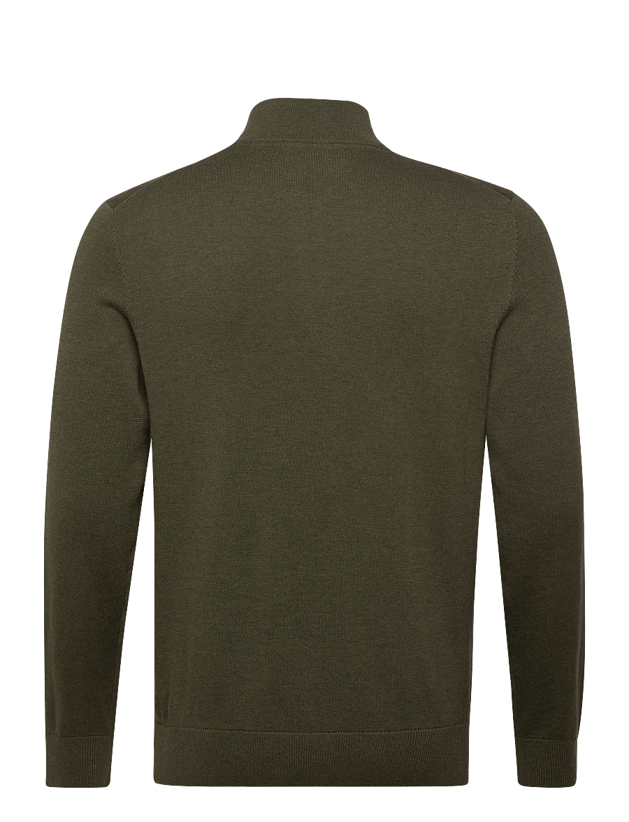 Morris - Brian Half Zip - pullover mit halbem reißverschluss - olive - 1