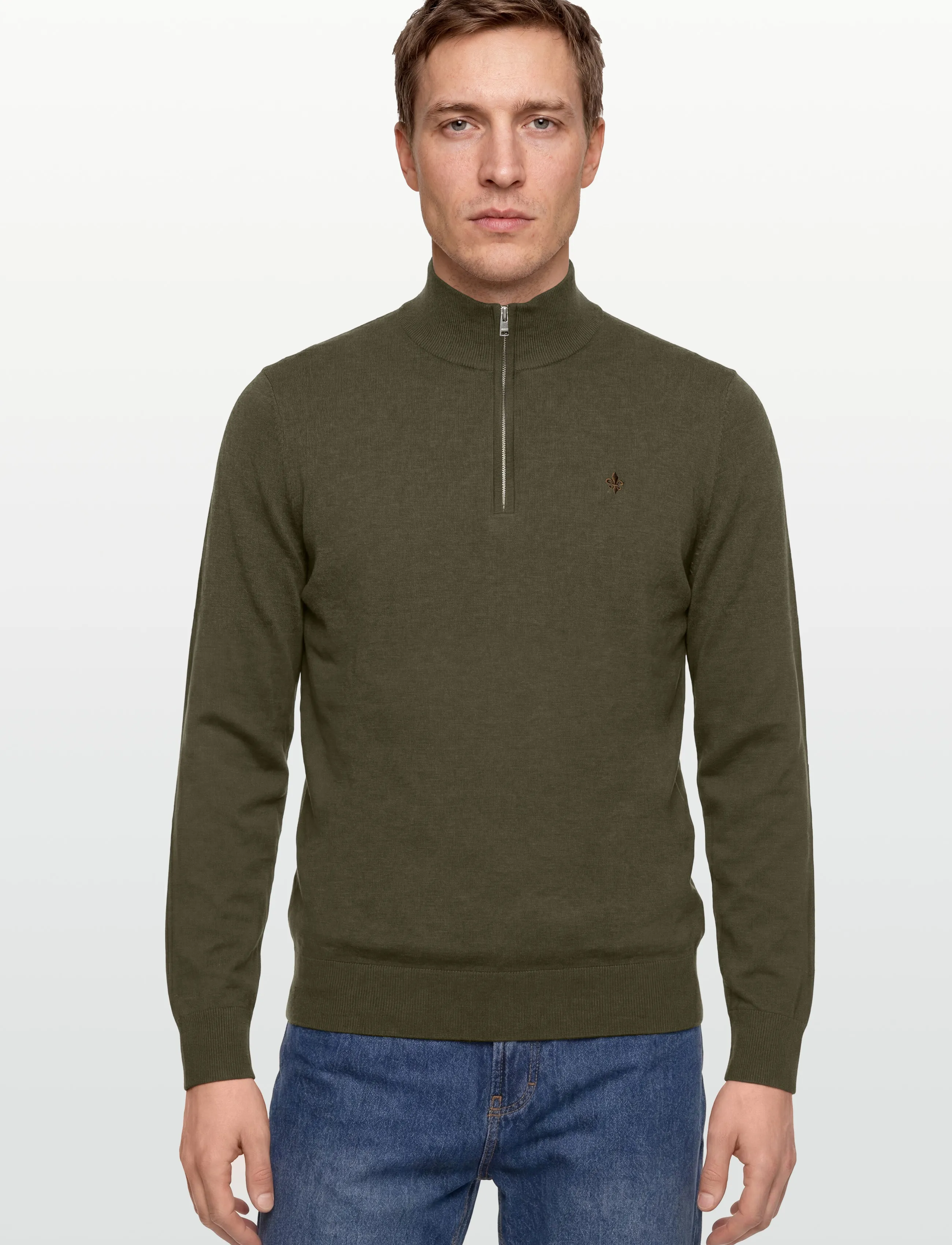 Morris - Brian Half Zip - men - olive - 3