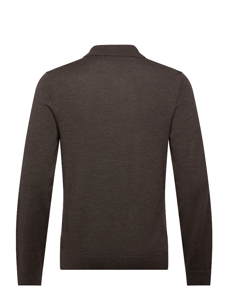 Morris - Merino Polo Knit - polostrik - brown - 1