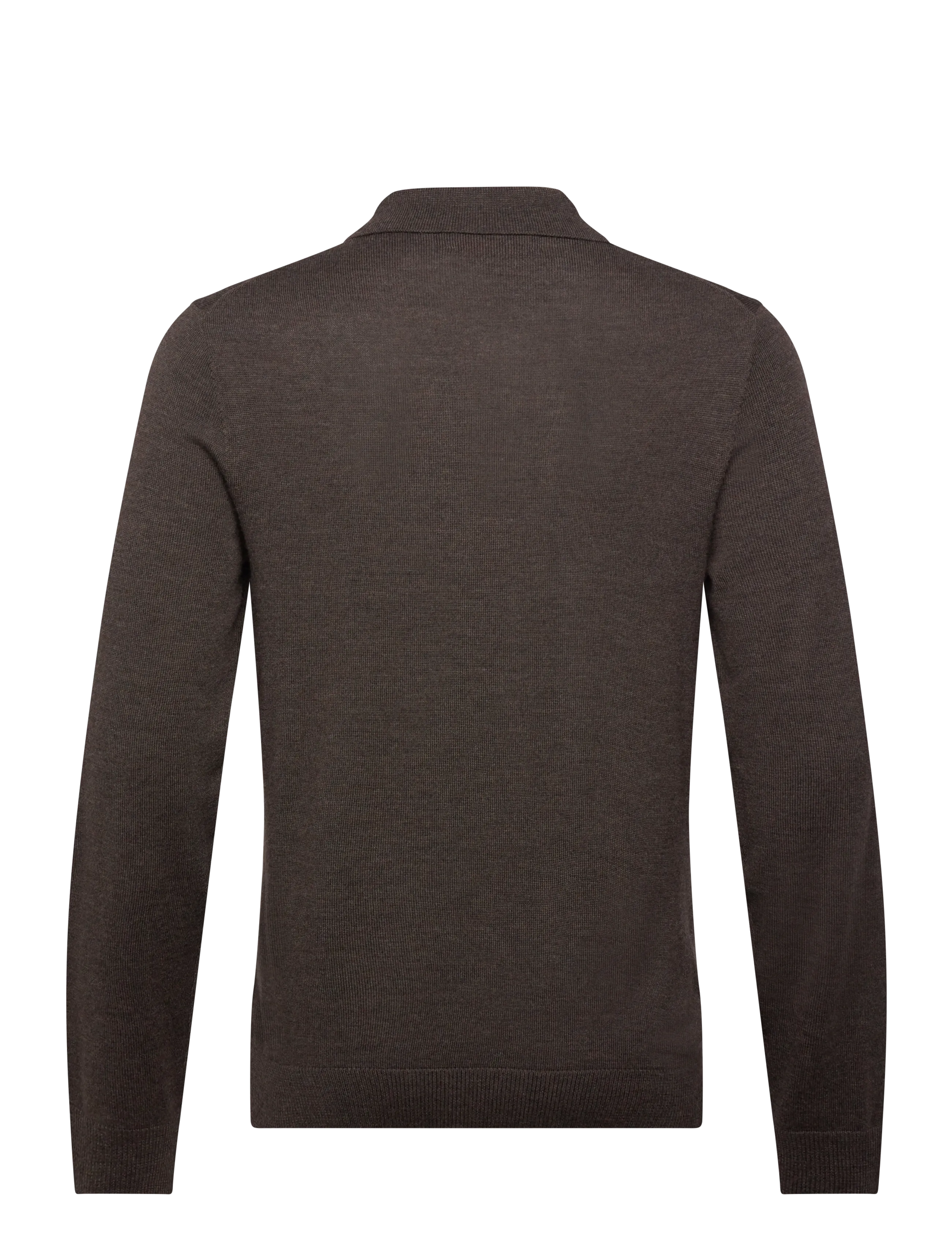 Morris - Merino Polo Knit - gestrickte polohemden - brown - 1