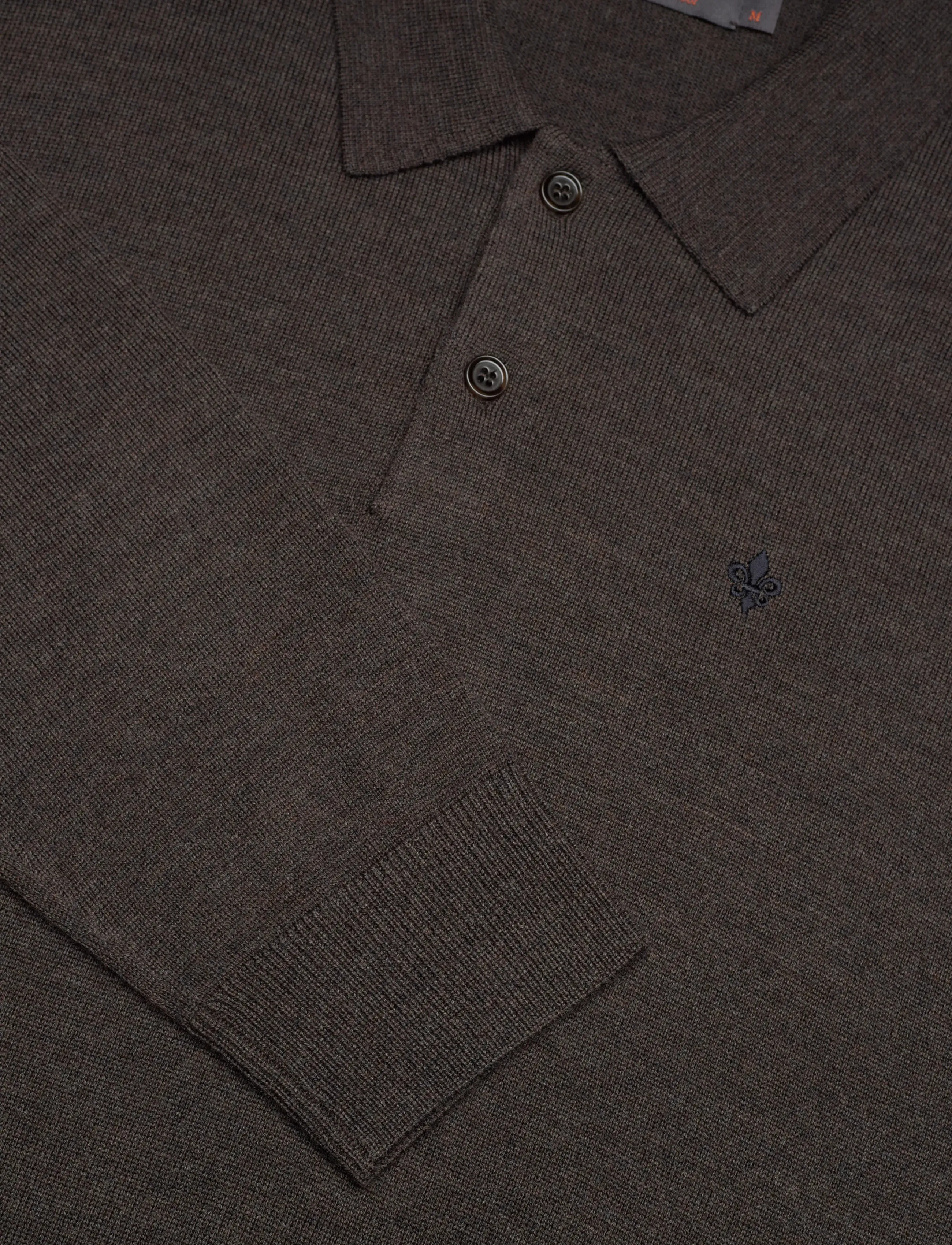 Morris - Merino Polo Knit - gestrickte polohemden - brown - 2