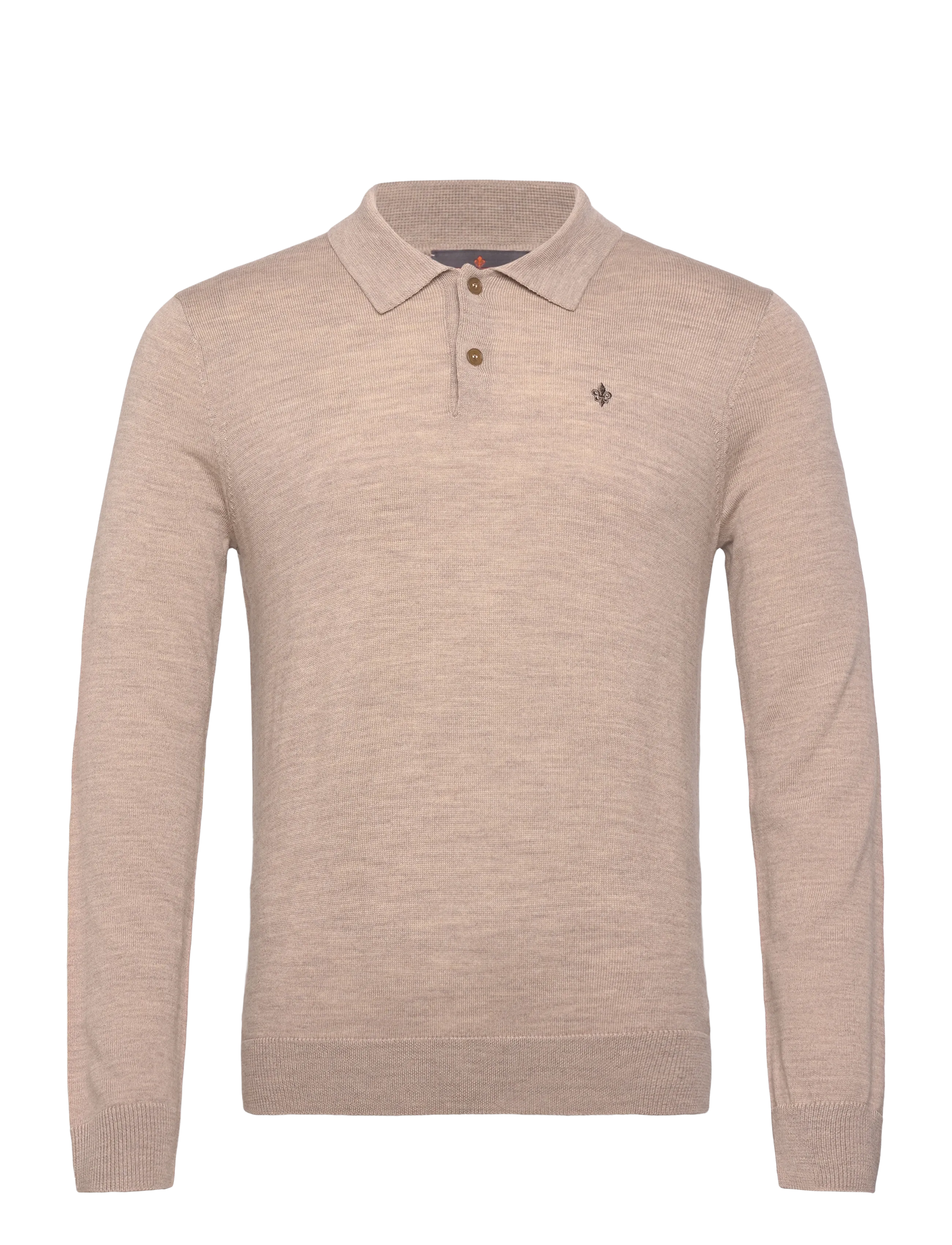 Morris Merino Polo Knit - Strickmode - KHAKI / beige
