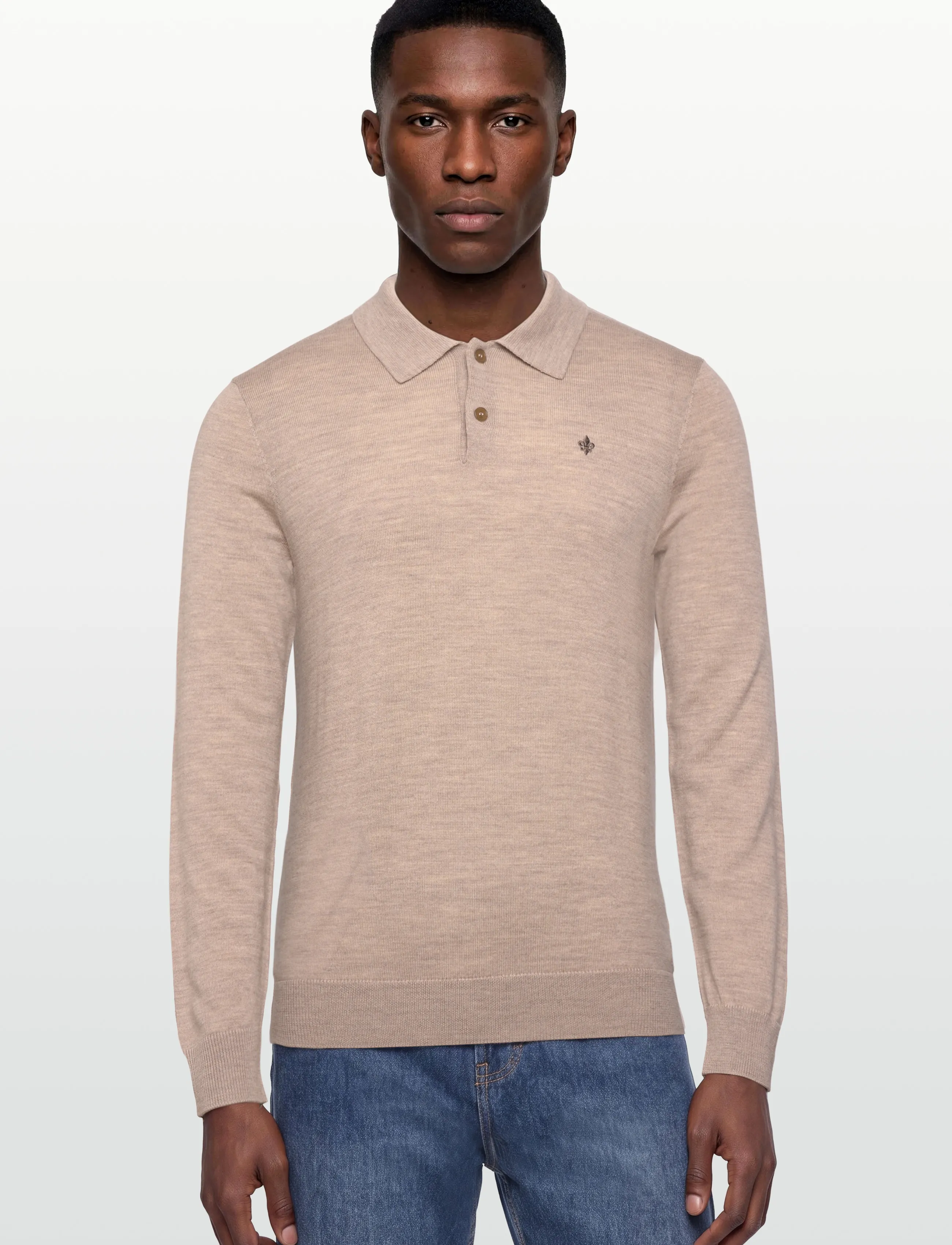 Morris - Merino Polo Knit - polostrik - khaki - 2