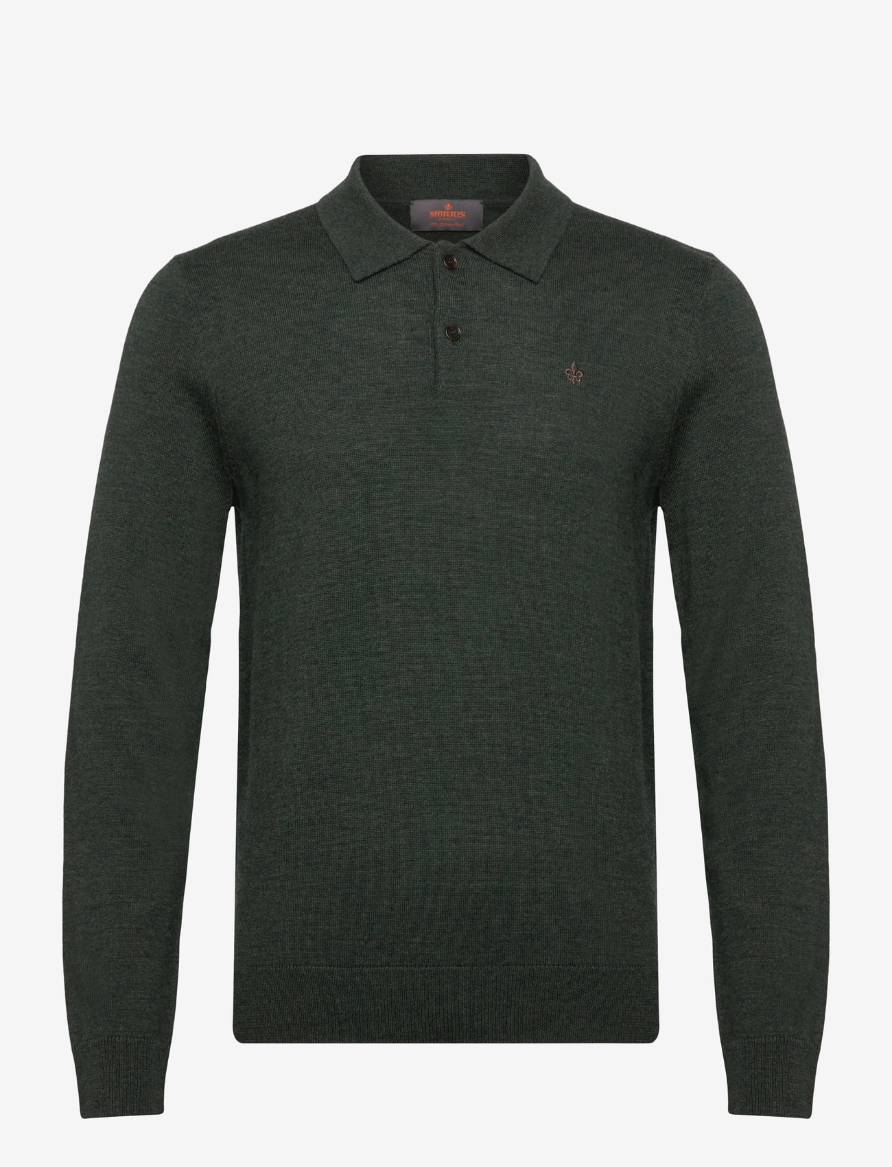Morris - Merino Polo Knit - polostrik - olive - 0
