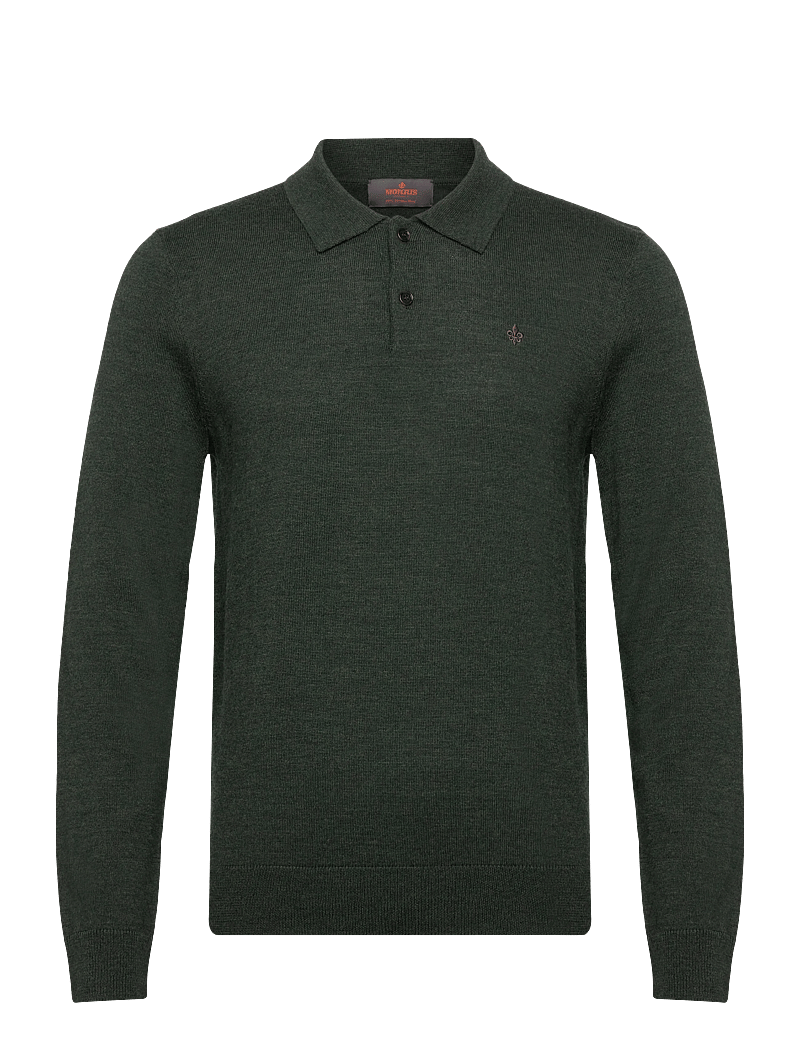 Morris - Merino Polo Knit - polostrik - olive - 0