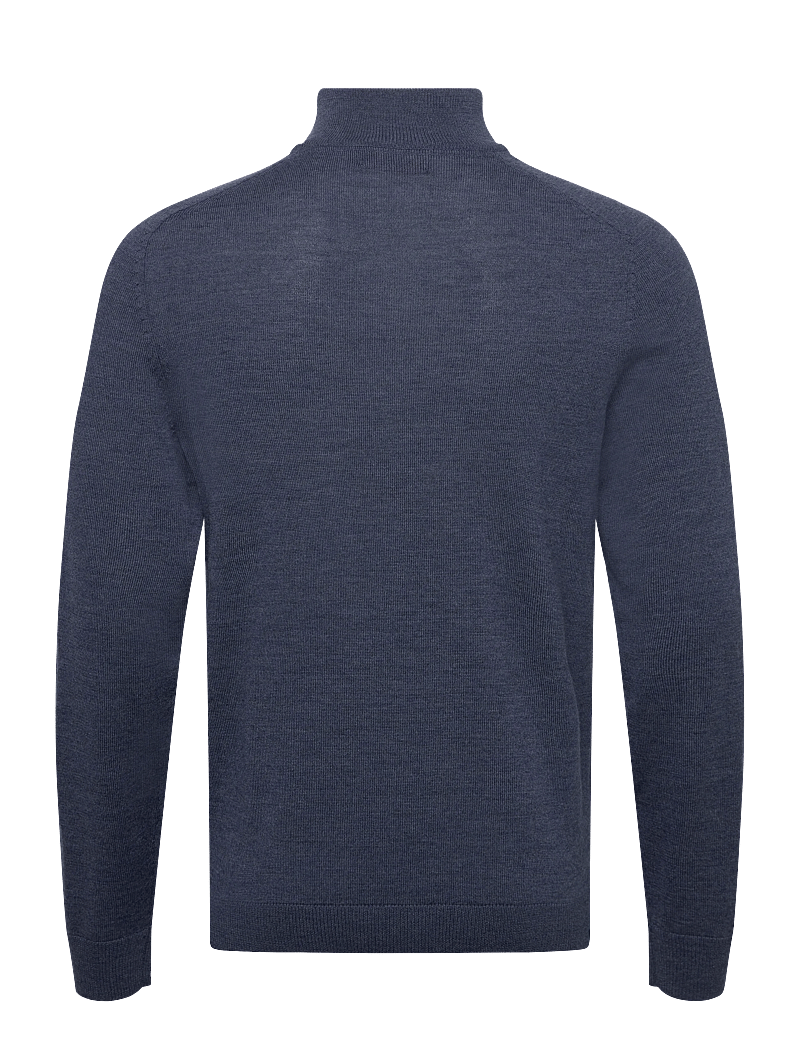Morris - Merino John Zip - pullover mit halbem reißverschluss - blue - 2