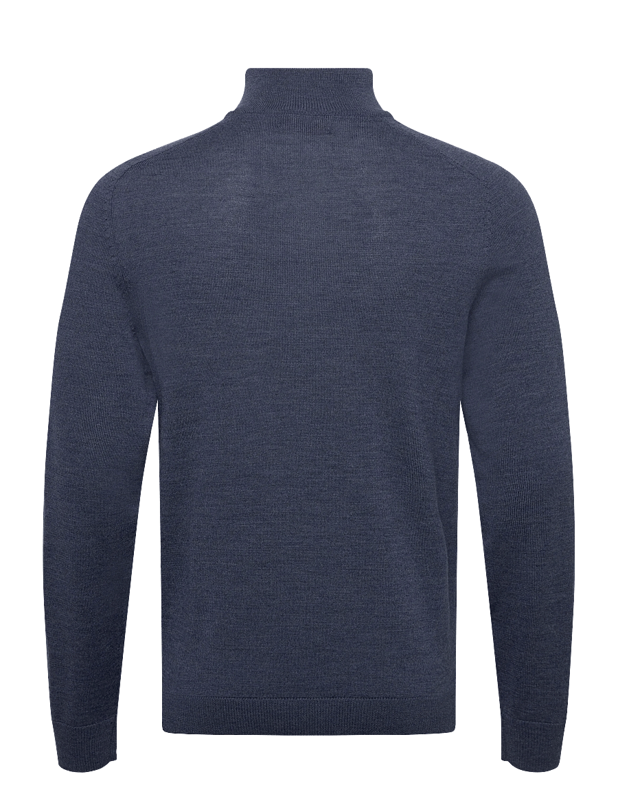 Morris - Merino John Zip - pullover mit halbem reißverschluss - blue - 2