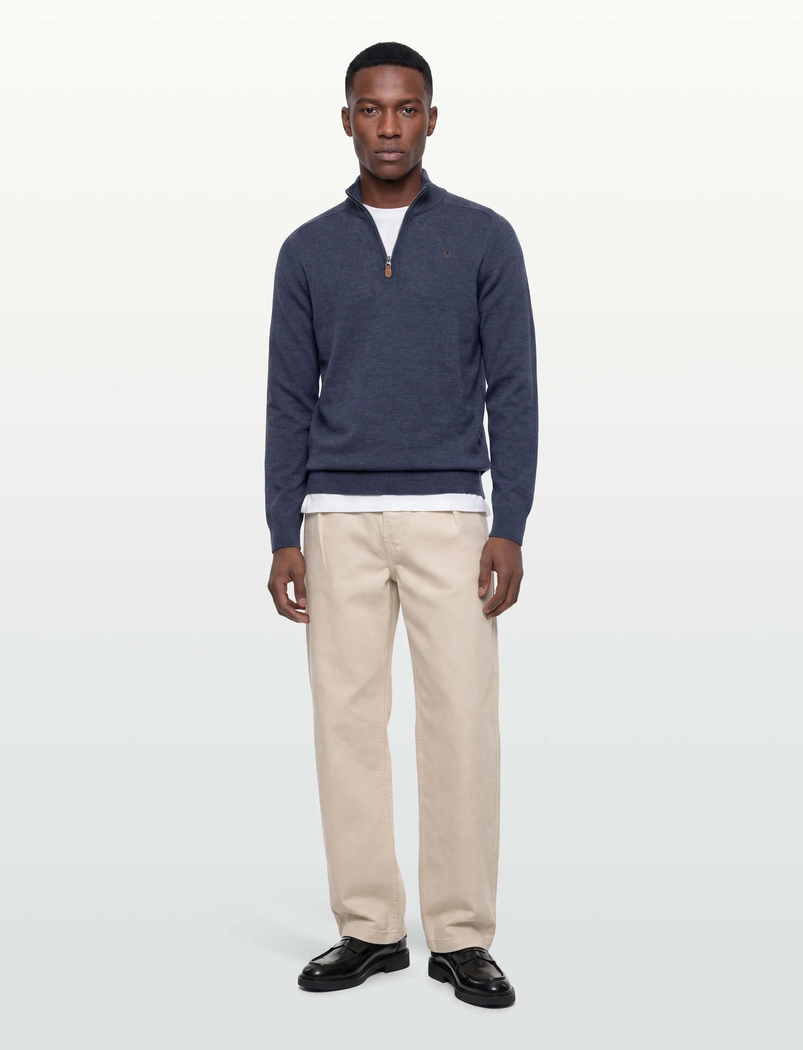 Morris Merino John Zip - Kläder - BLUE / navy